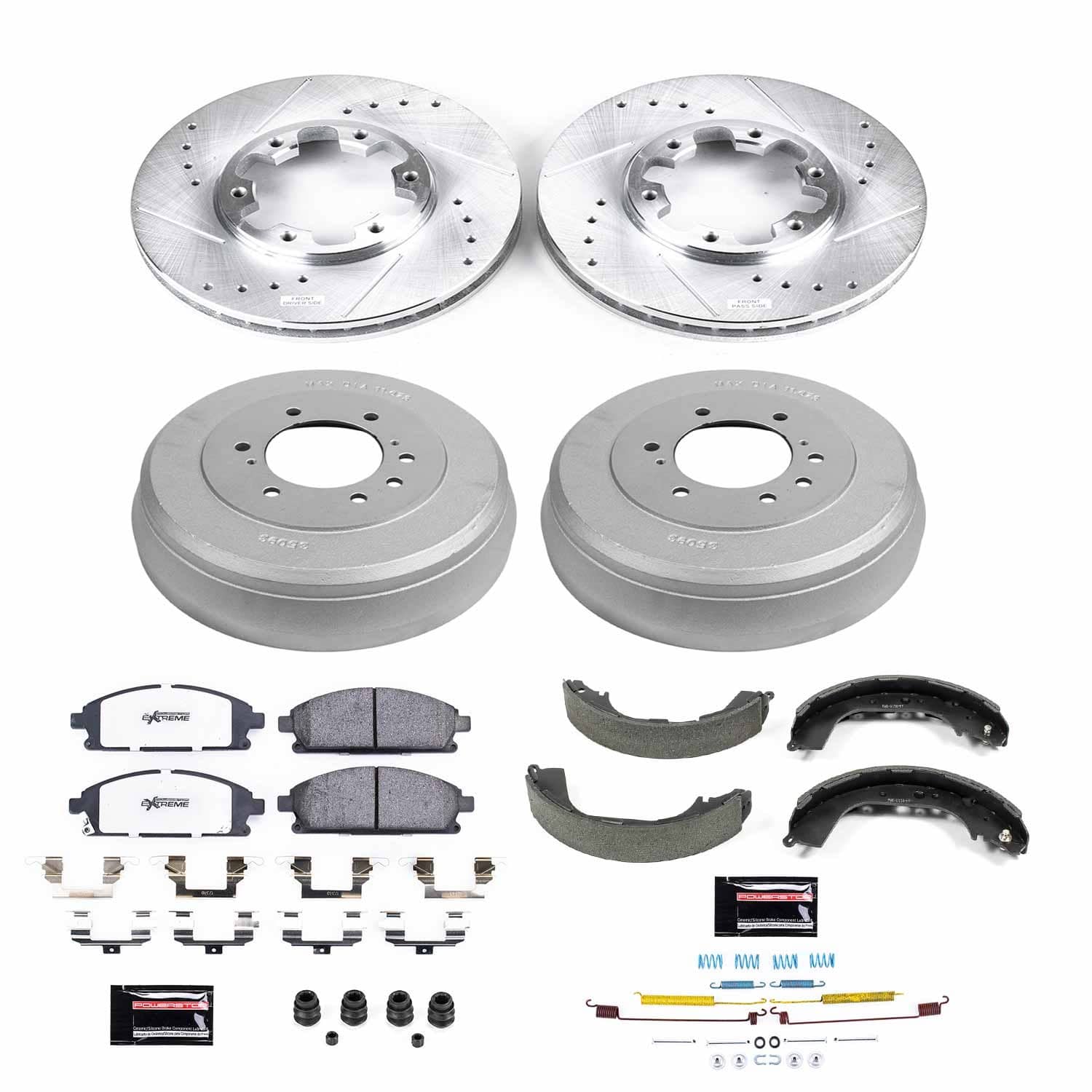 Power Stop - K15116DK-36 - Complete Vehicle Disc/Drum Brake Kit