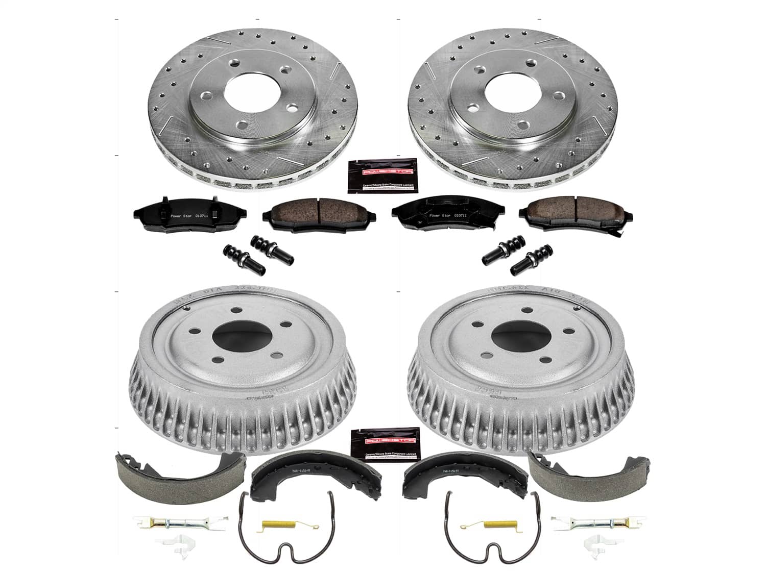 Power Stop - K15124DK - Complete Vehicle Disc/Drum Brake Kit