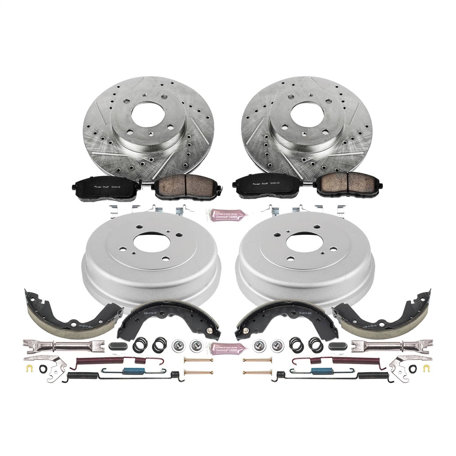 Power Stop - K15135DK - Complete Vehicle Disc/Drum Brake Kit
