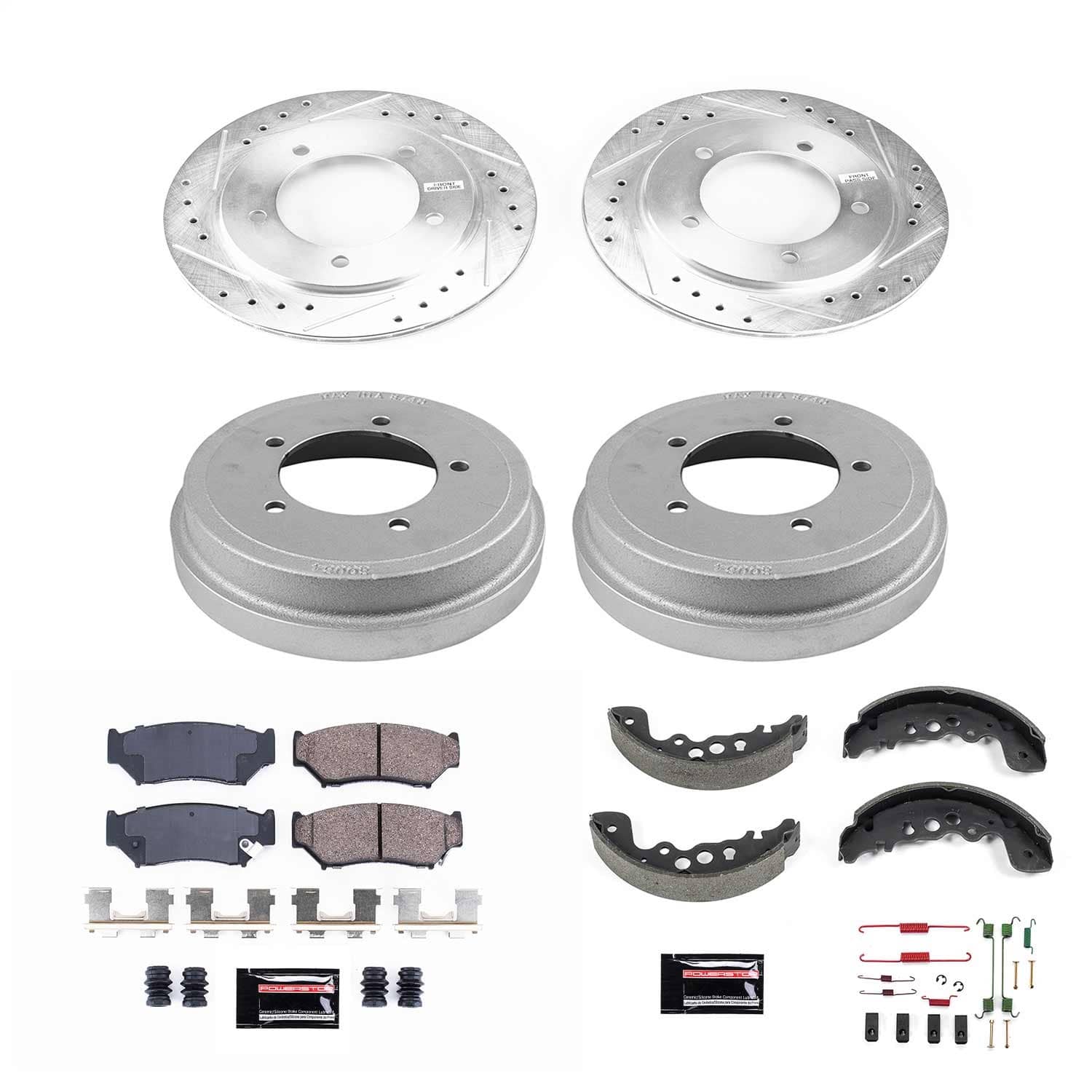 Power Stop - K15184DK - Complete Vehicle Disc/Drum Brake Kit