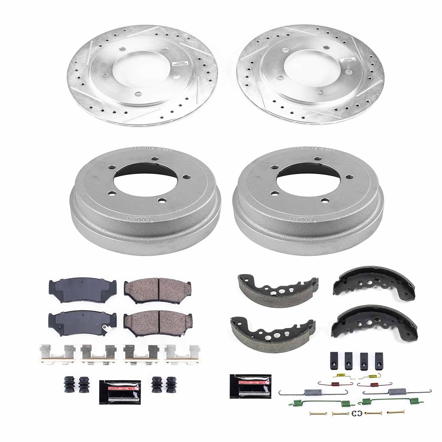Power Stop - K15186DK - Complete Vehicle Disc/Drum Brake Kit