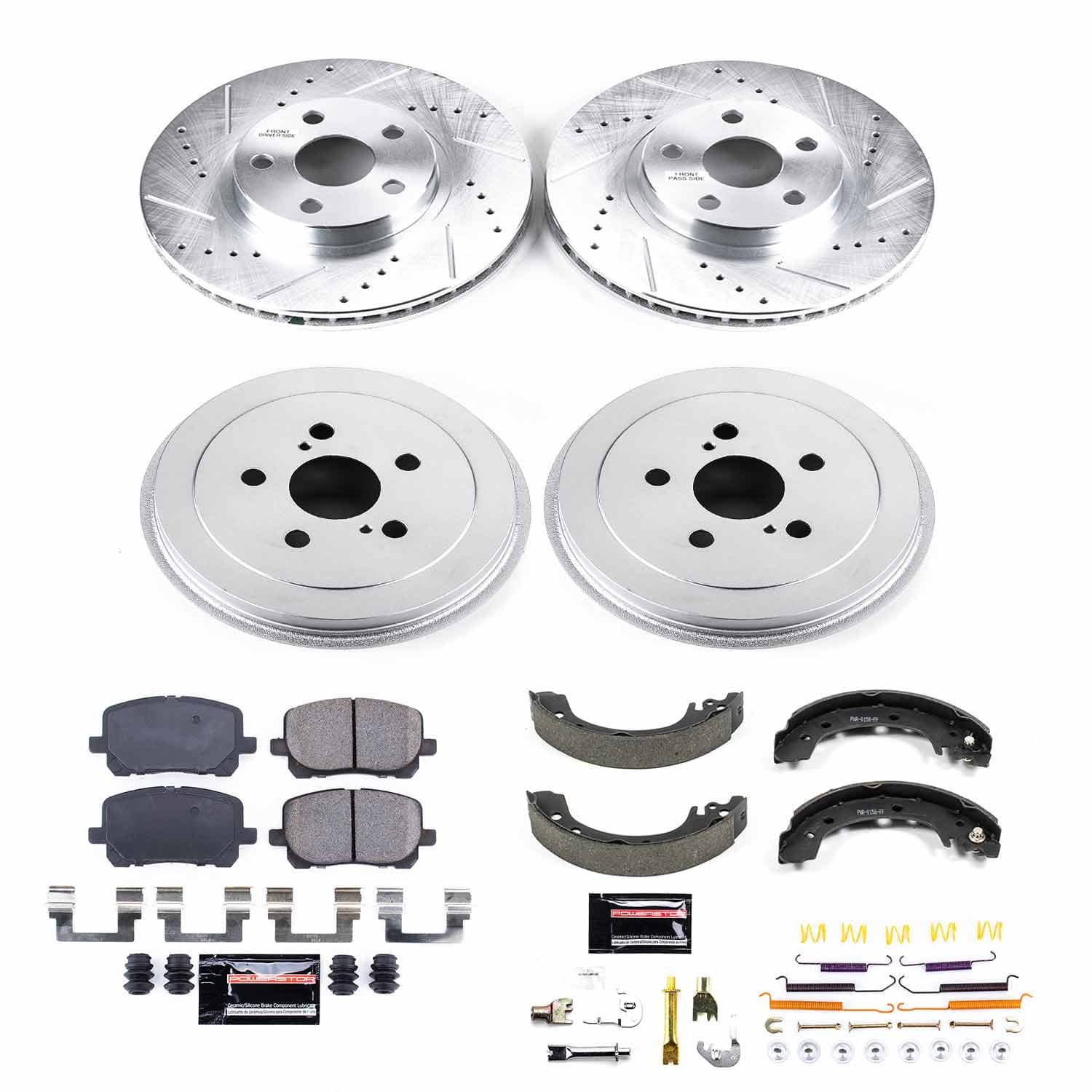 Power Stop - K15227DK - Complete Vehicle Disc/Drum Brake Kit