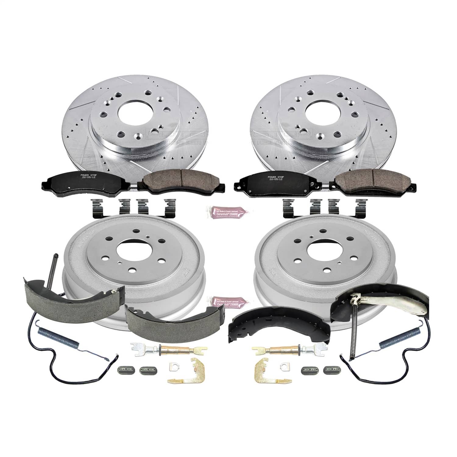 Power Stop - K15237DK - Complete Vehicle Disc/Drum Brake Kit