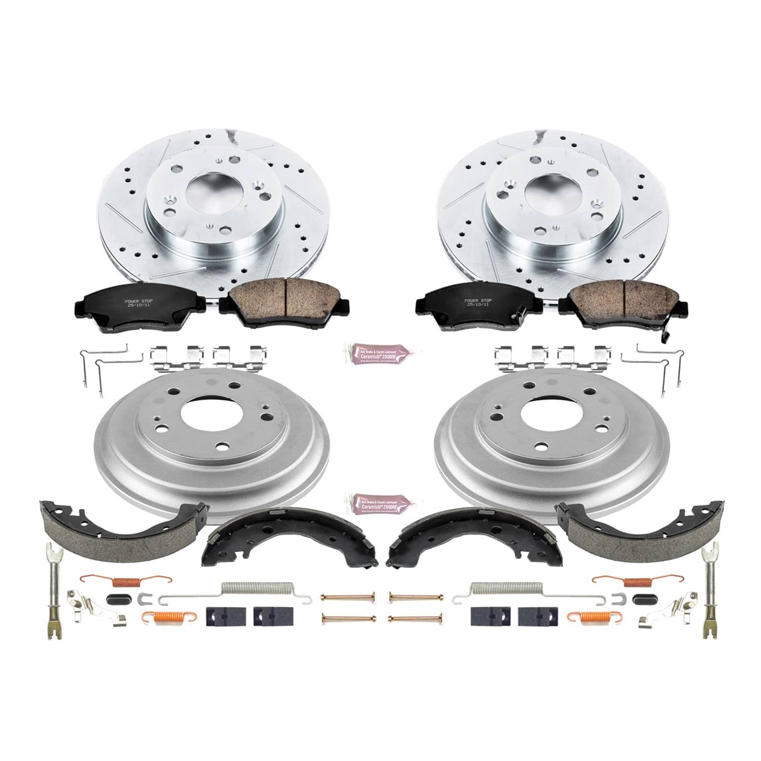 Power Stop - K15244DK - Complete Vehicle Disc/Drum Brake Kit