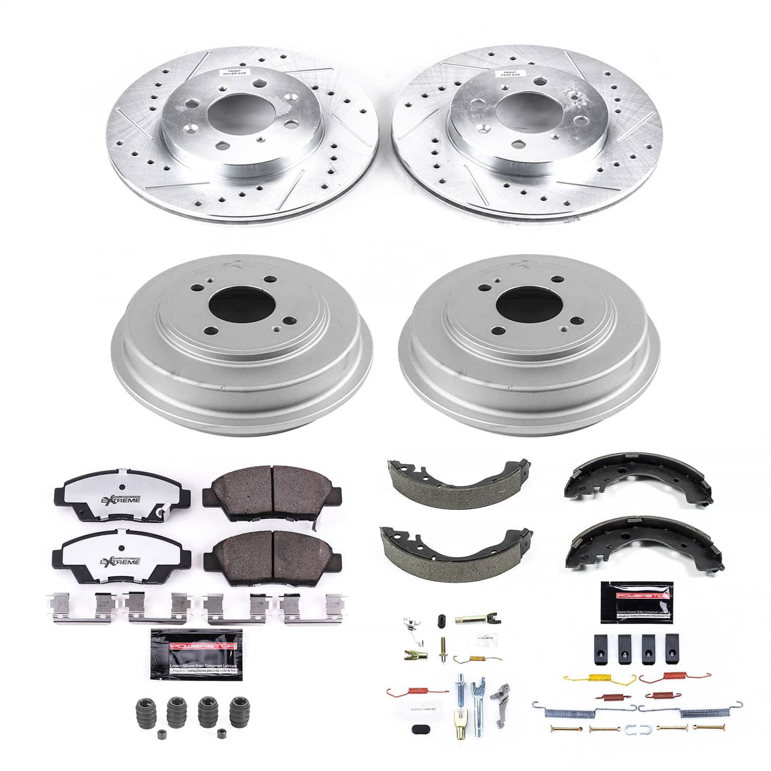Power Stop - K15245DK-26 - Complete Vehicle Disc/Drum Brake Kit