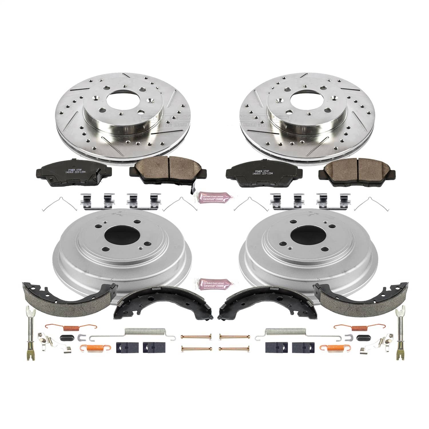Power Stop - K15245DK - Complete Vehicle Disc/Drum Brake Kit