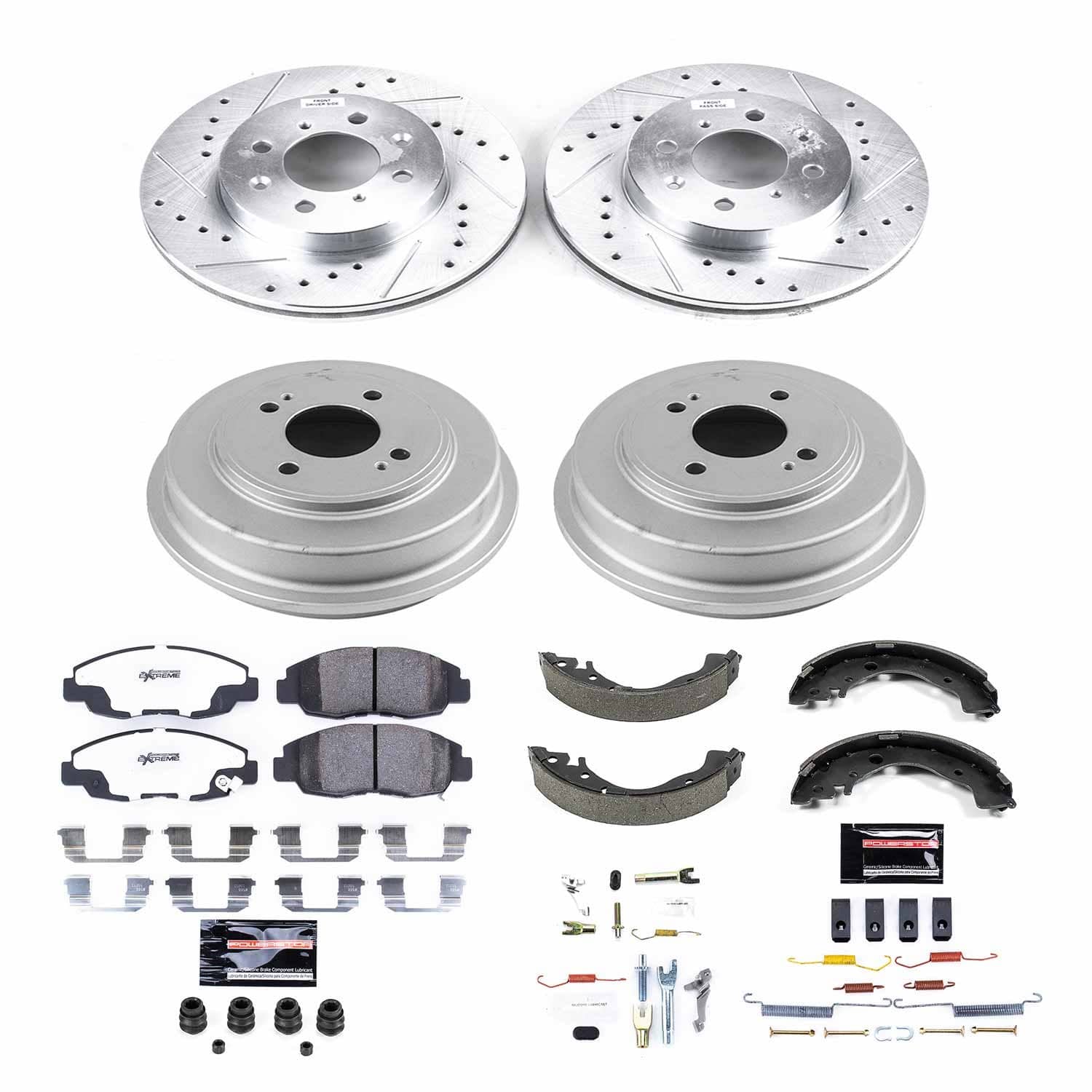Power Stop - K15247DK-26 - Complete Vehicle Disc/Drum Brake Kit