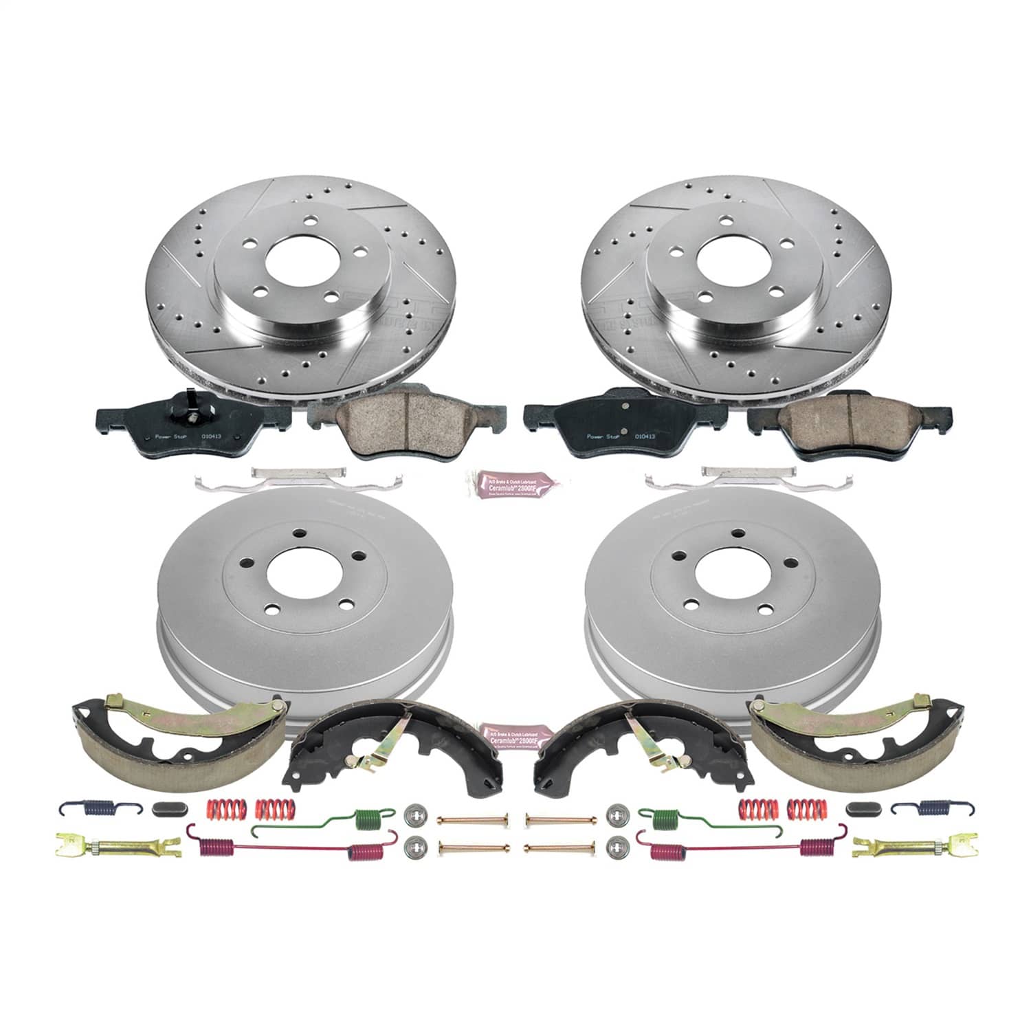 Power Stop - K15258DK - Complete Vehicle Disc/Drum Brake Kit