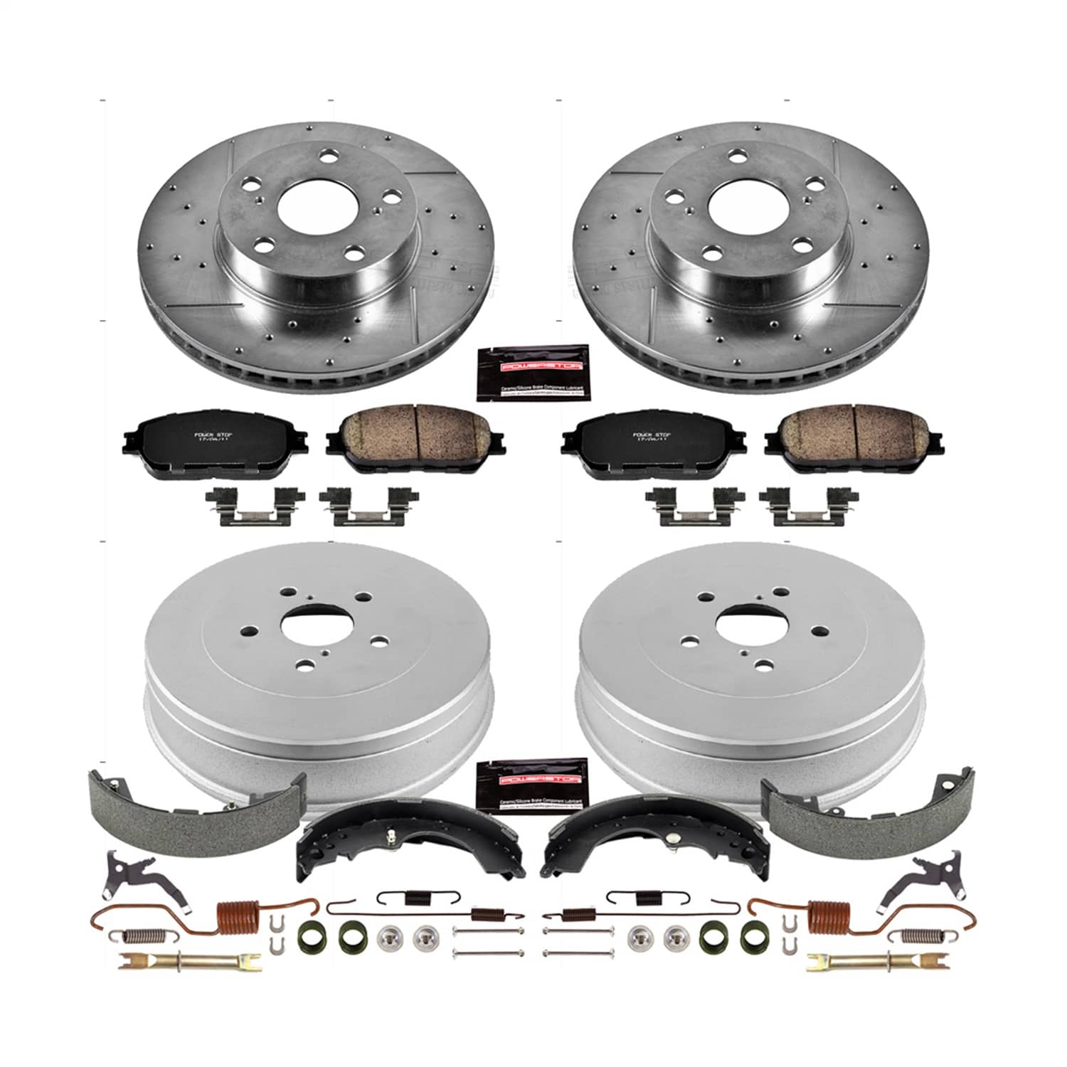 Power Stop - K15413DK - Complete Vehicle Disc/Drum Brake Kit