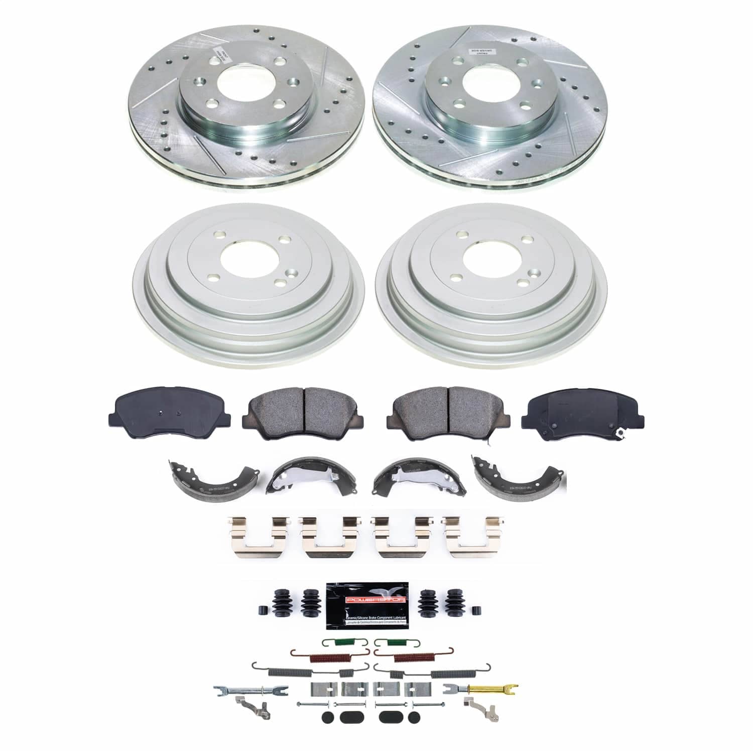 Power Stop - K15494DK - Complete Vehicle Disc/Drum Brake Kit
