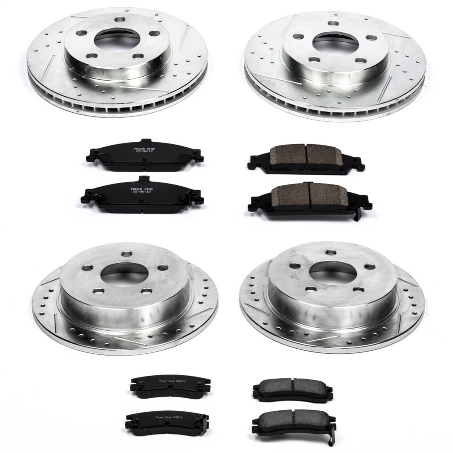 Power Stop - K1552 - Front and Rear - Disc Brake Pad and Rotor Kit