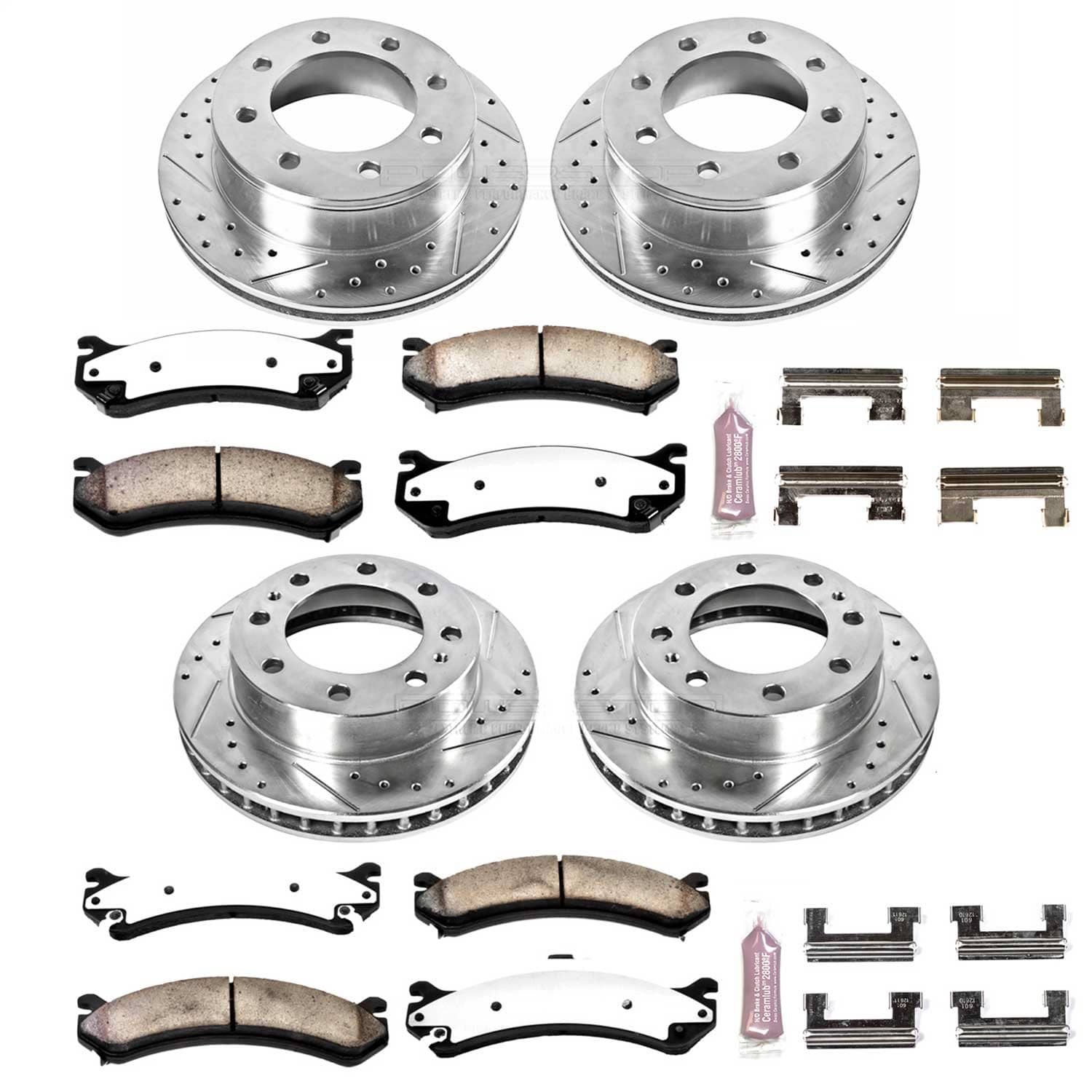 Power Stop - K2027-36 - Front and Rear - Disc Brake Pad and Rotor Kit