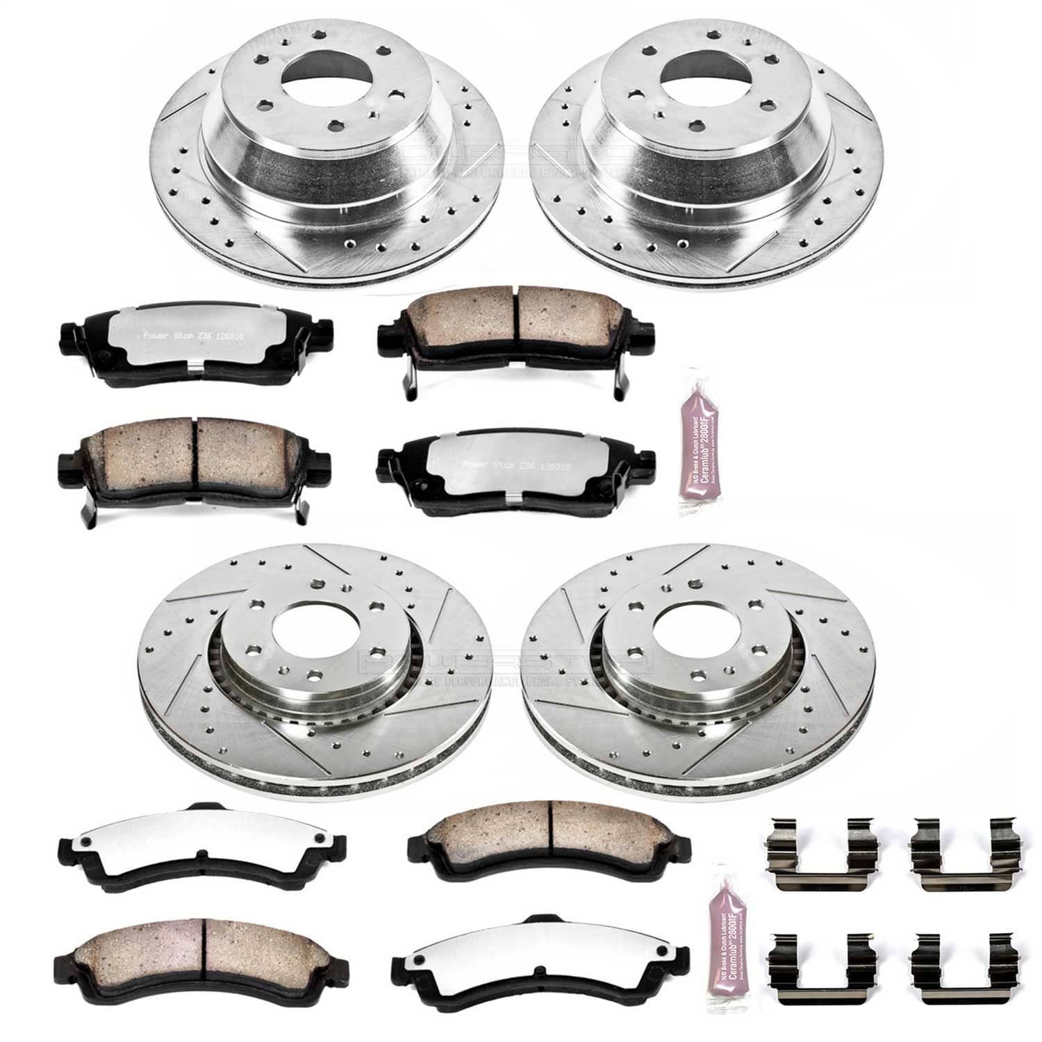 Power Stop - K2062-36 - Front and Rear - Disc Brake Pad and Rotor Kit