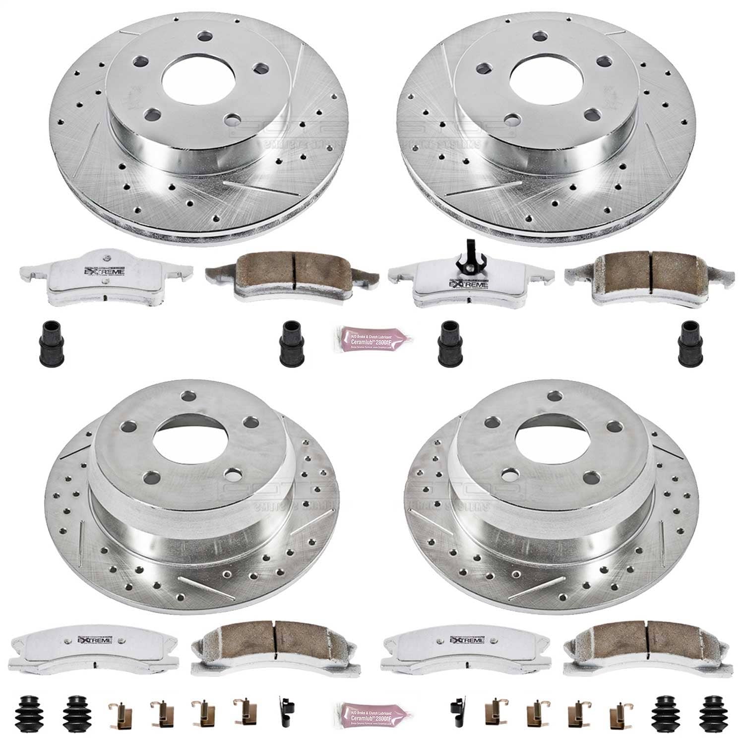 Power Stop - K2148-26 - Front and Rear - Disc Brake Pad and Rotor Kit