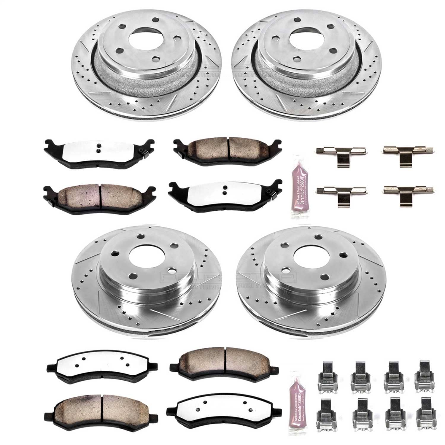 Power Stop - K2164-36 - Front and Rear - Disc Brake Pad and Rotor Kit