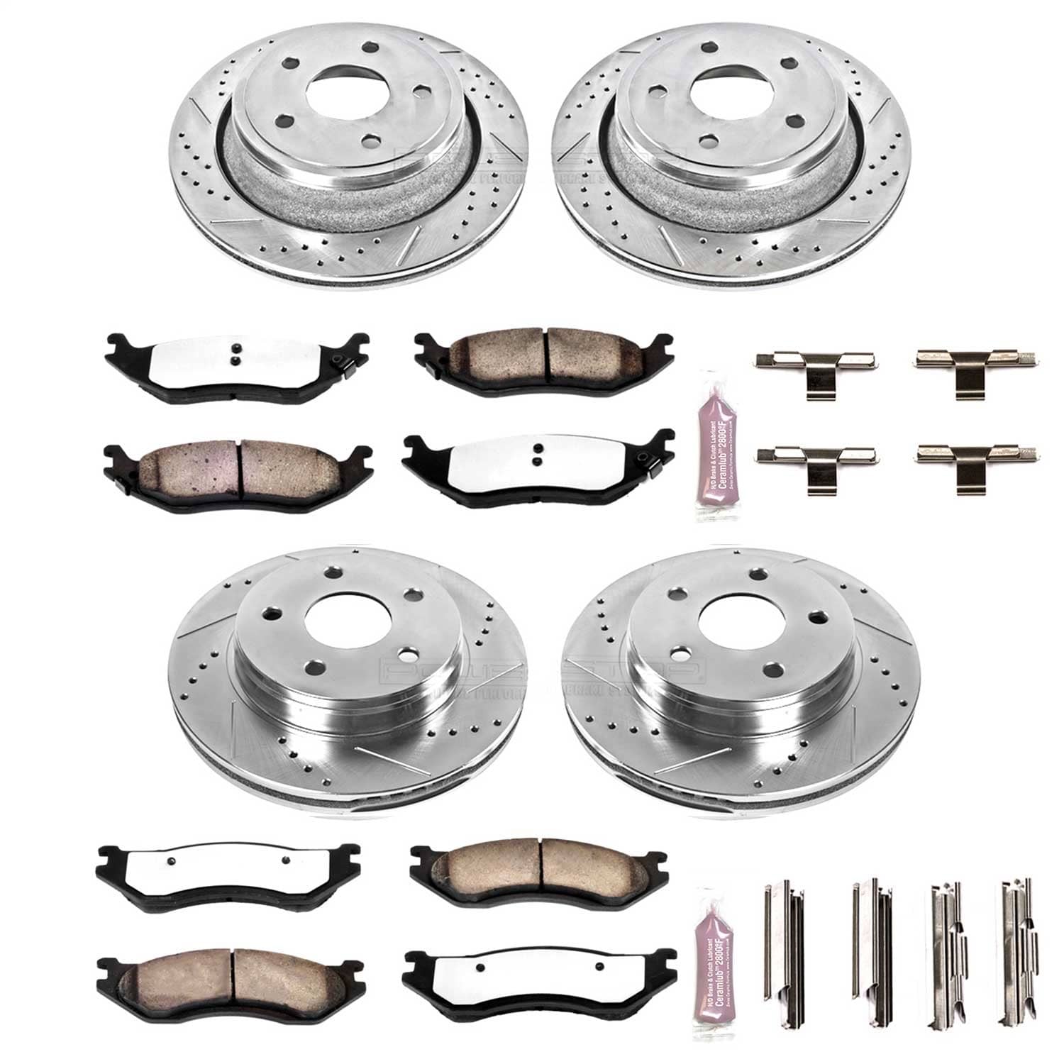 Power Stop - K2168-36 - Front and Rear - Disc Brake Pad and Rotor Kit