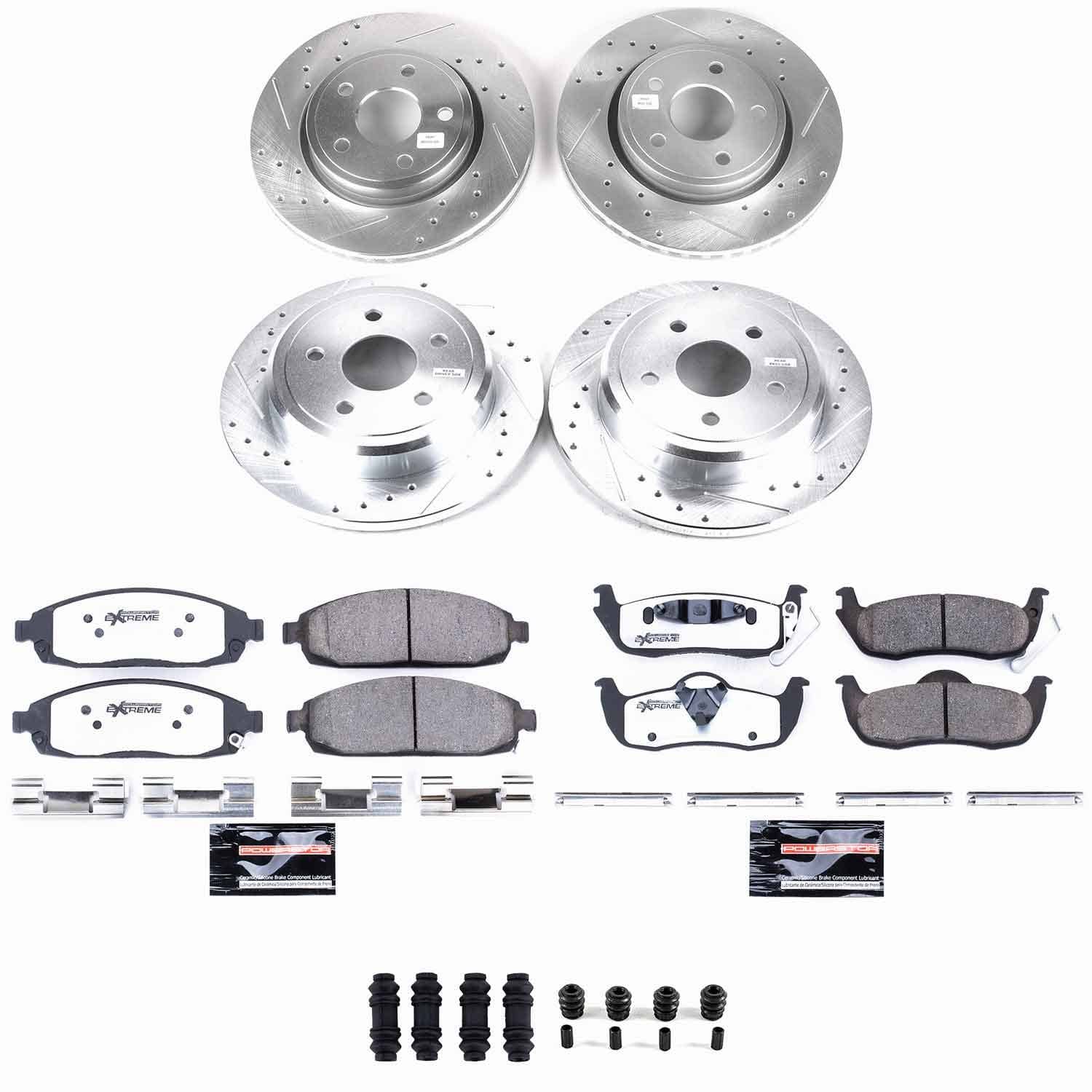 Power Stop - K2220-26 - Front and Rear - Disc Brake Pad and Rotor Kit