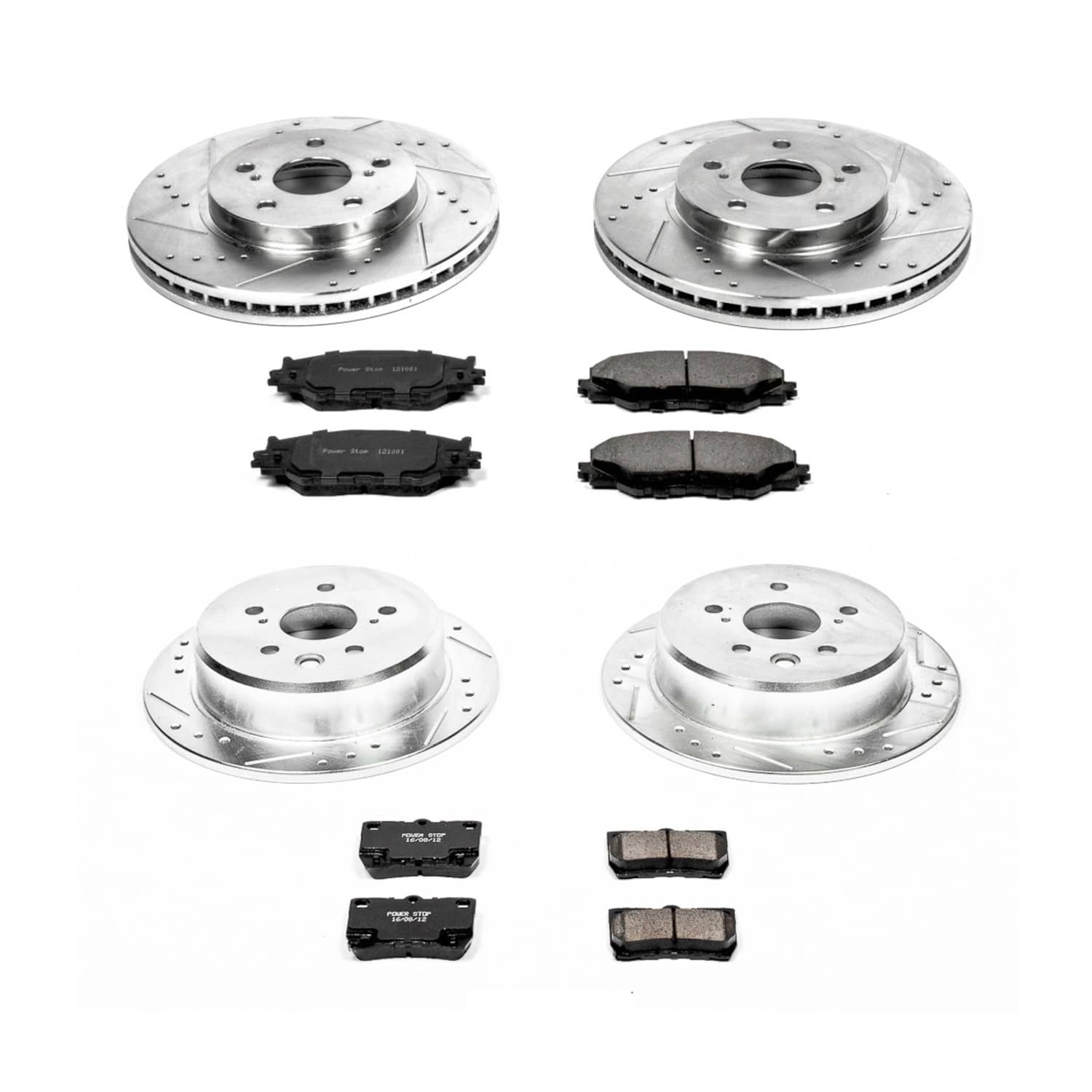 Power Stop - K2407 - Front and Rear - Disc Brake Pad and Rotor Kit