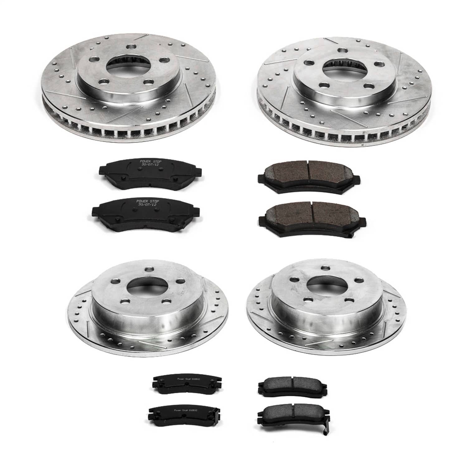 Power Stop - K2554 - Front and Rear - Disc Brake Pad and Rotor Kit