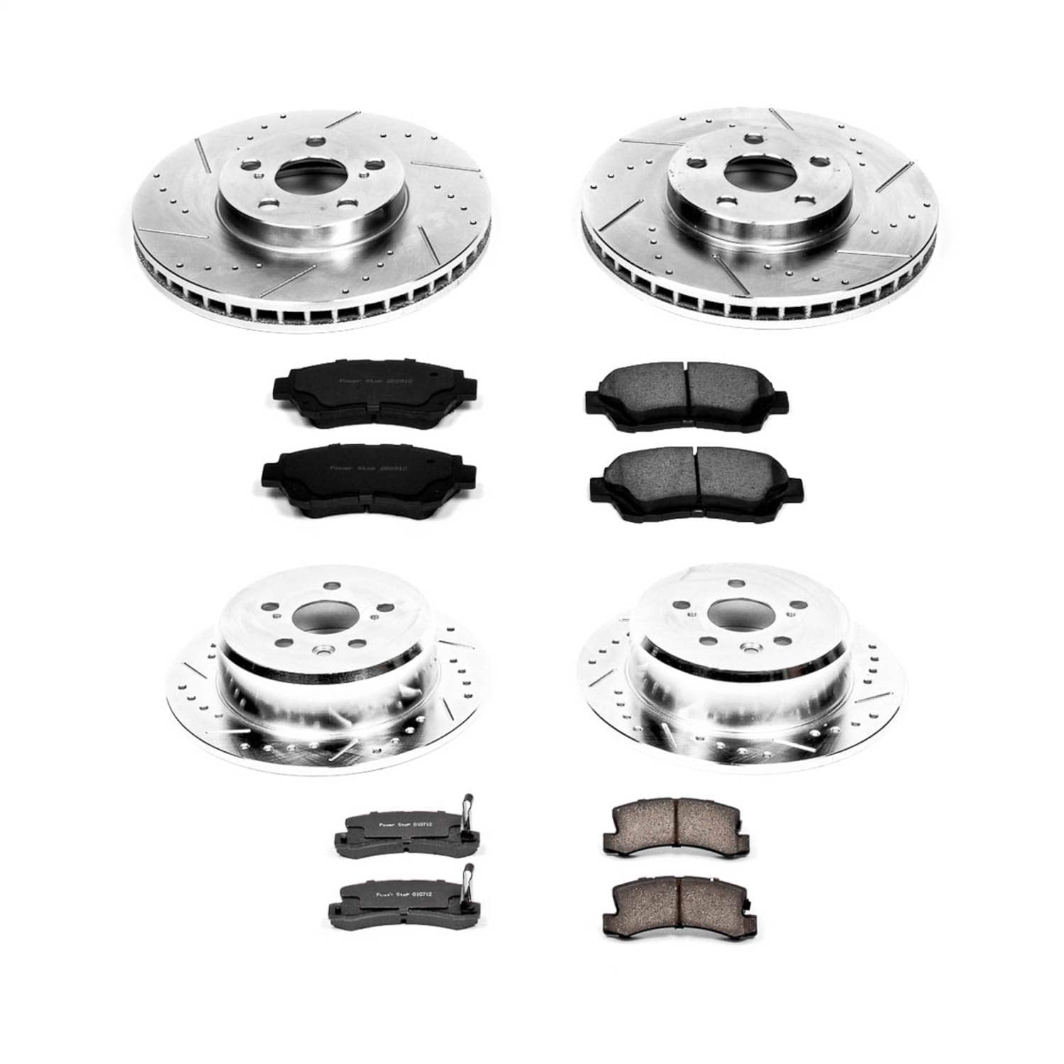 Power Stop - K2726 - Front and Rear - Disc Brake Pad and Rotor Kit