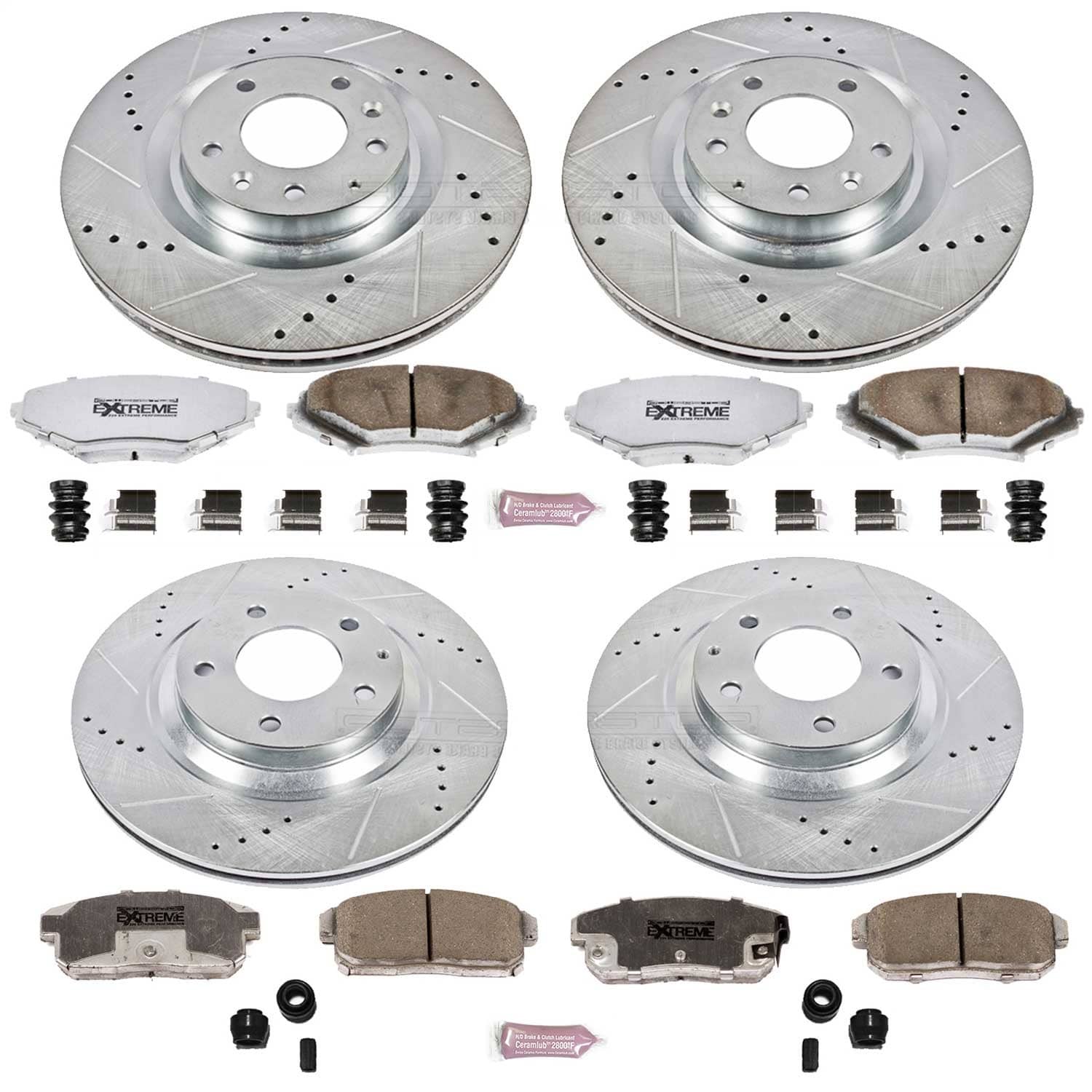 Power Stop - K2727-26 - Front and Rear - Disc Brake Pad and Rotor Kit