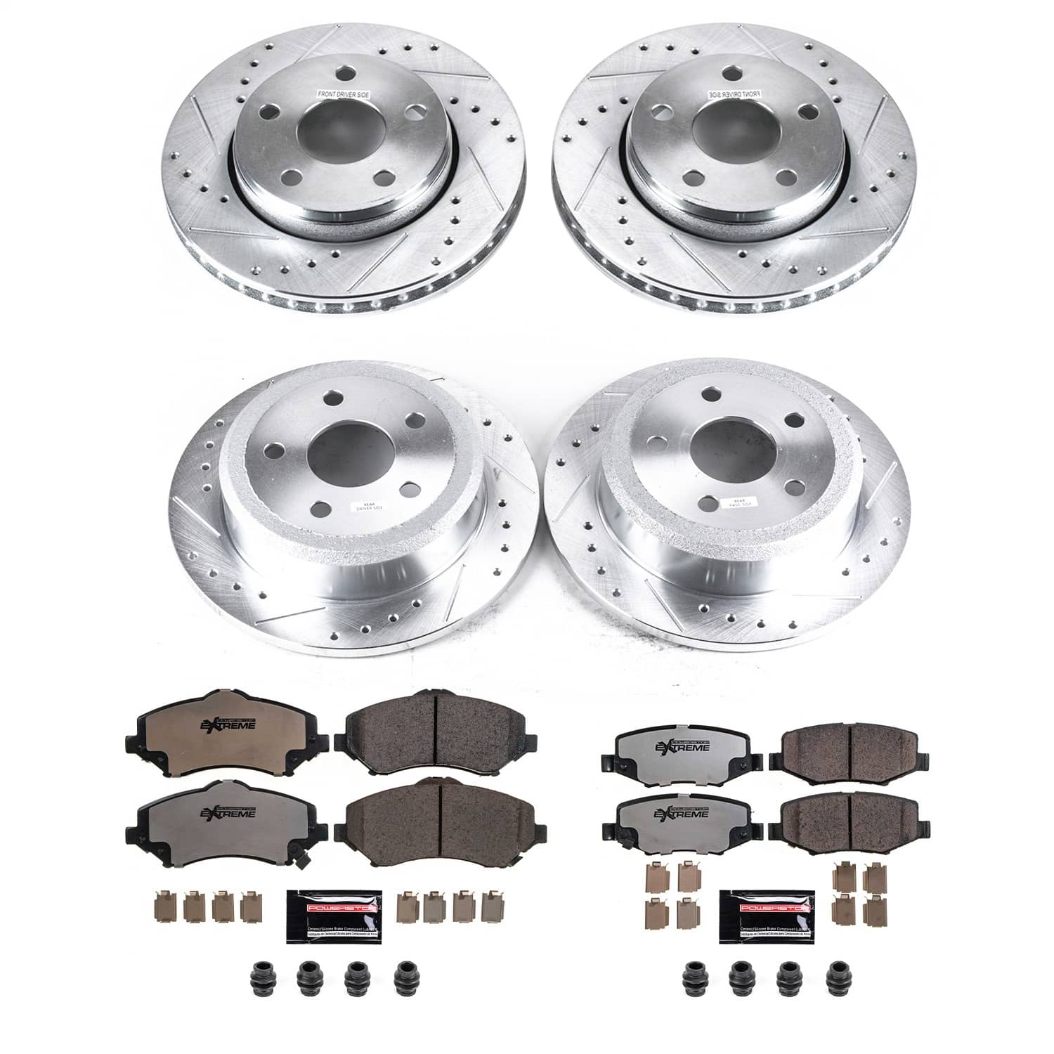 Power Stop - K2798-36 - Front and Rear - Disc Brake Pad and Rotor Kit