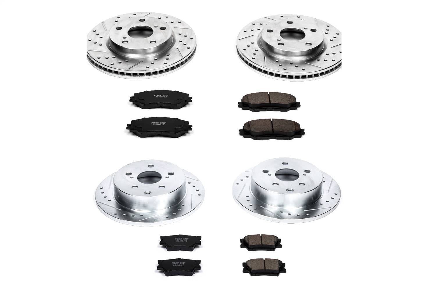 Power Stop - K4100 - Front and Rear - Disc Brake Pad and Rotor Kit