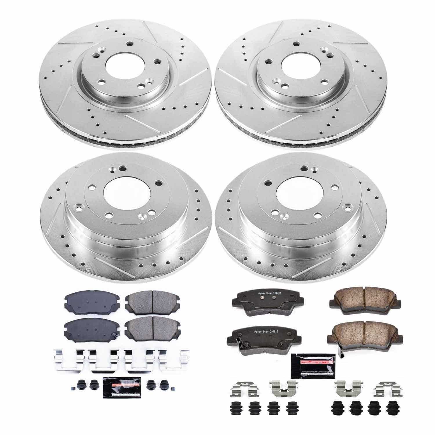 Power Stop - K4127 - Front and Rear - Disc Brake Pad and Rotor Kit