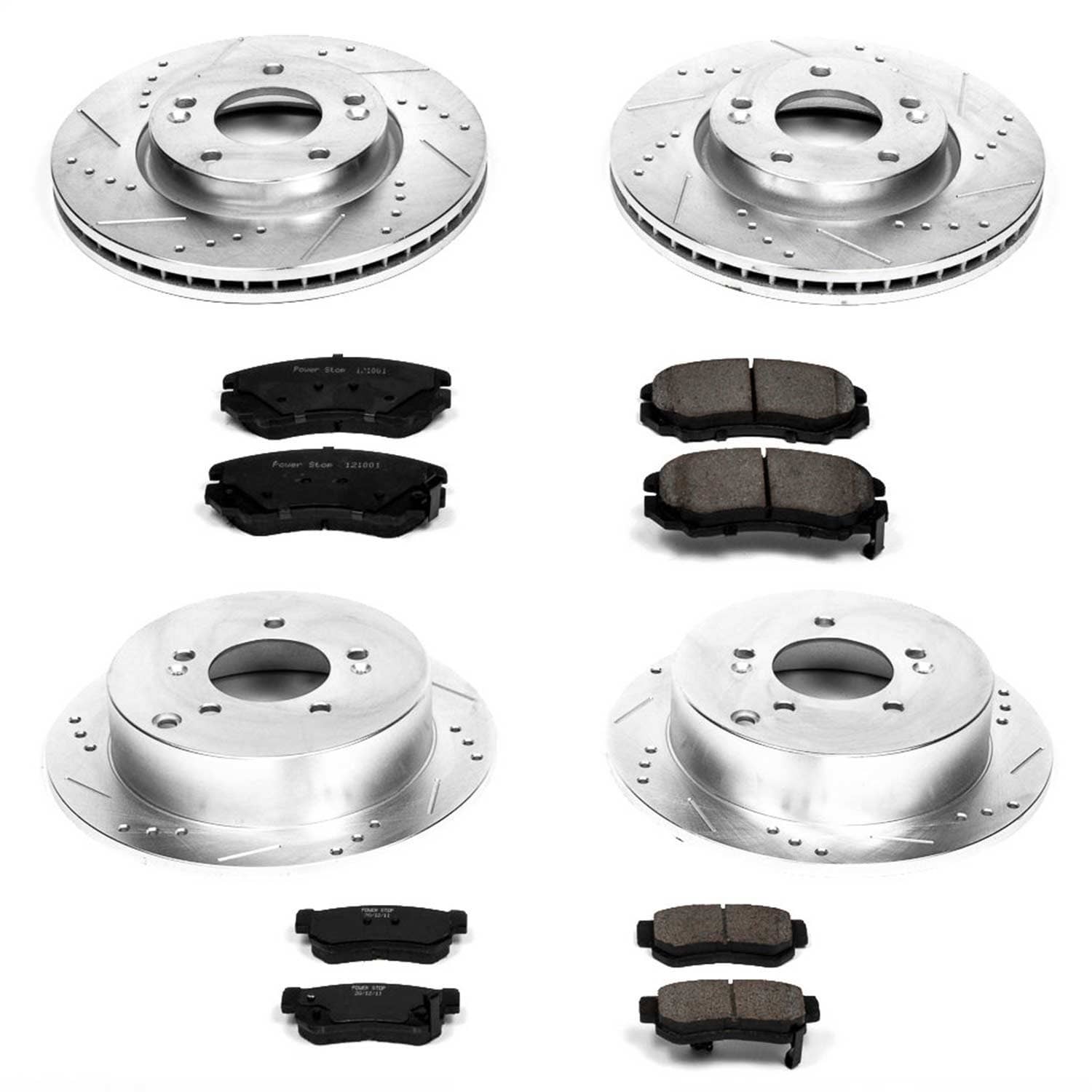 Power Stop - K4448 - Front and Rear - Disc Brake Pad and Rotor Kit