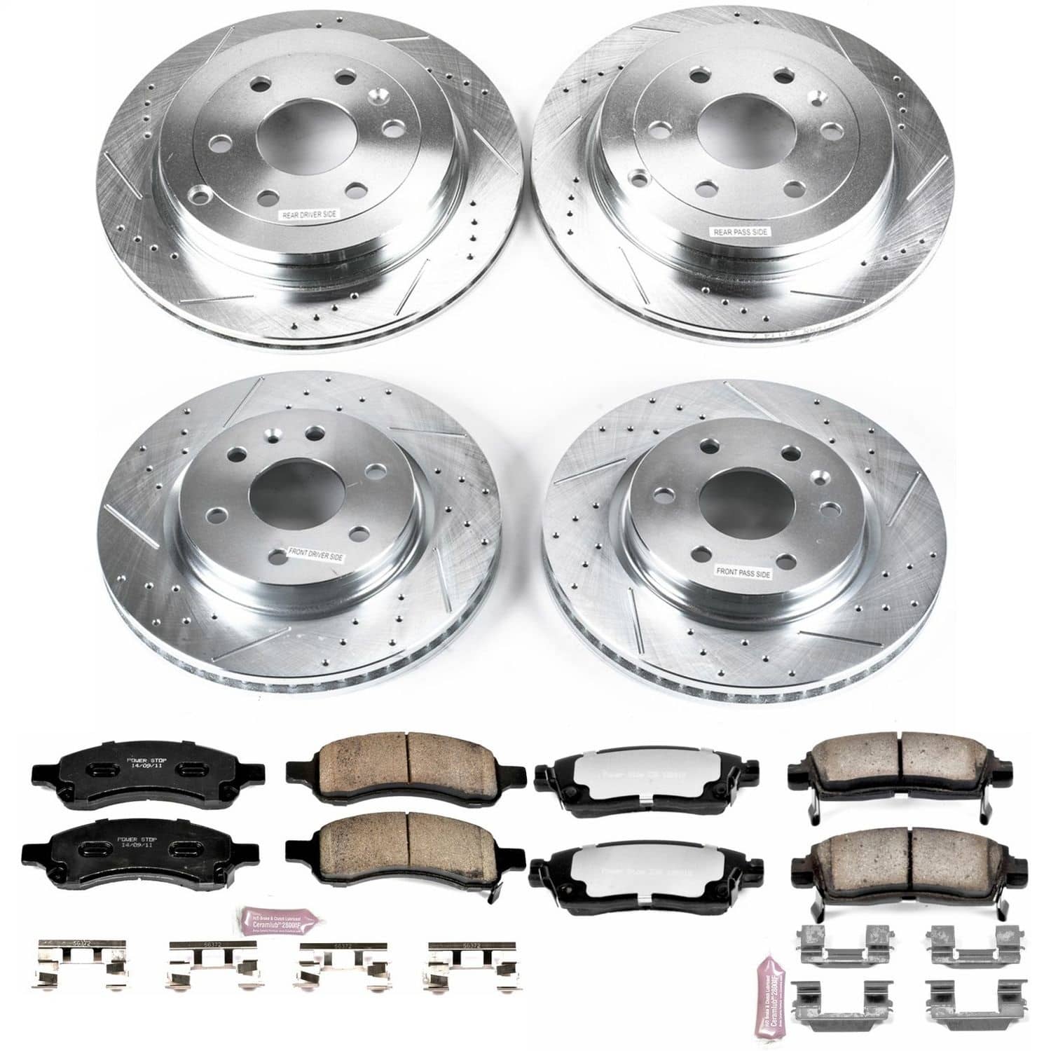 Power Stop - K4466-36 - Front and Rear - Disc Brake Pad and Rotor Kit
