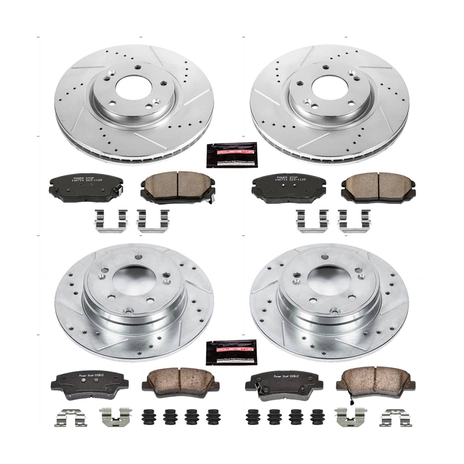 Power Stop - K5474 - Front and Rear - Disc Brake Pad and Rotor Kit