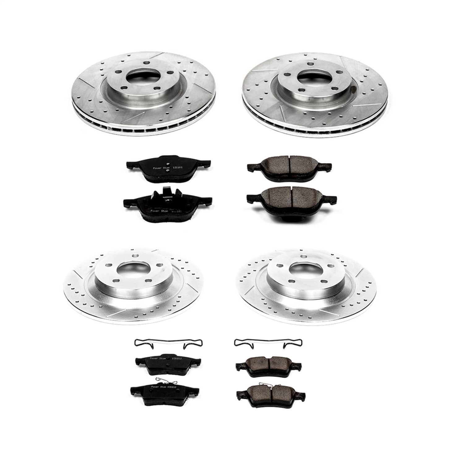 Power Stop - K5804 - Front and Rear - Disc Brake Pad and Rotor Kit
