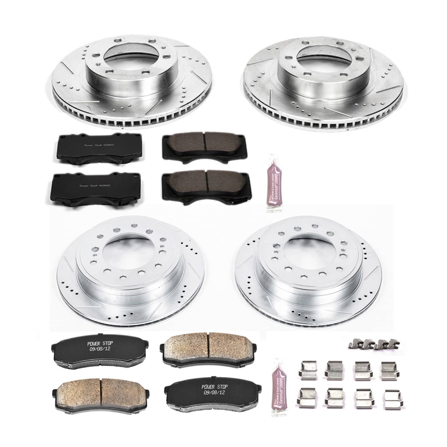 Power Stop - K5805 - Front and Rear - Disc Brake Pad and Rotor Kit