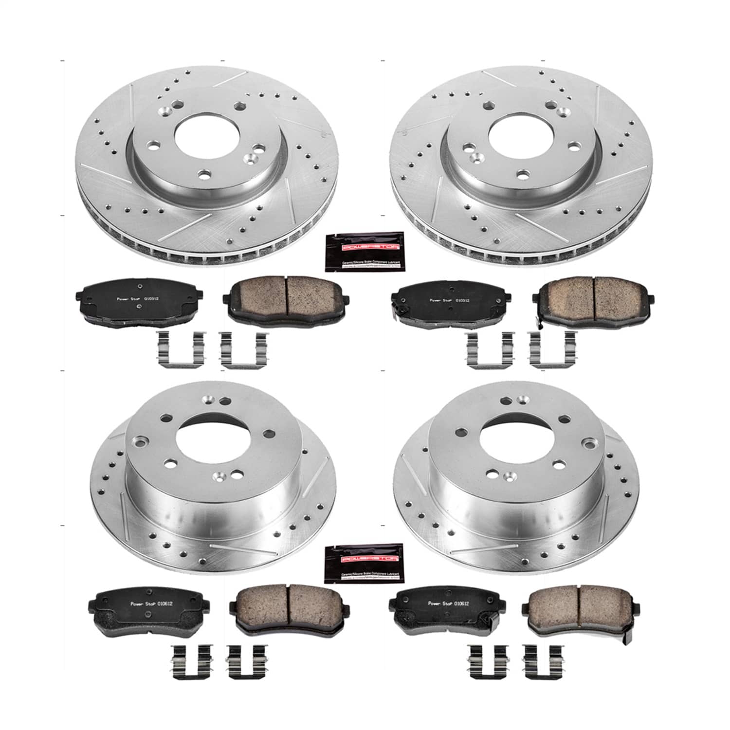 Power Stop - K5912 - Front and Rear - Disc Brake Pad and Rotor Kit