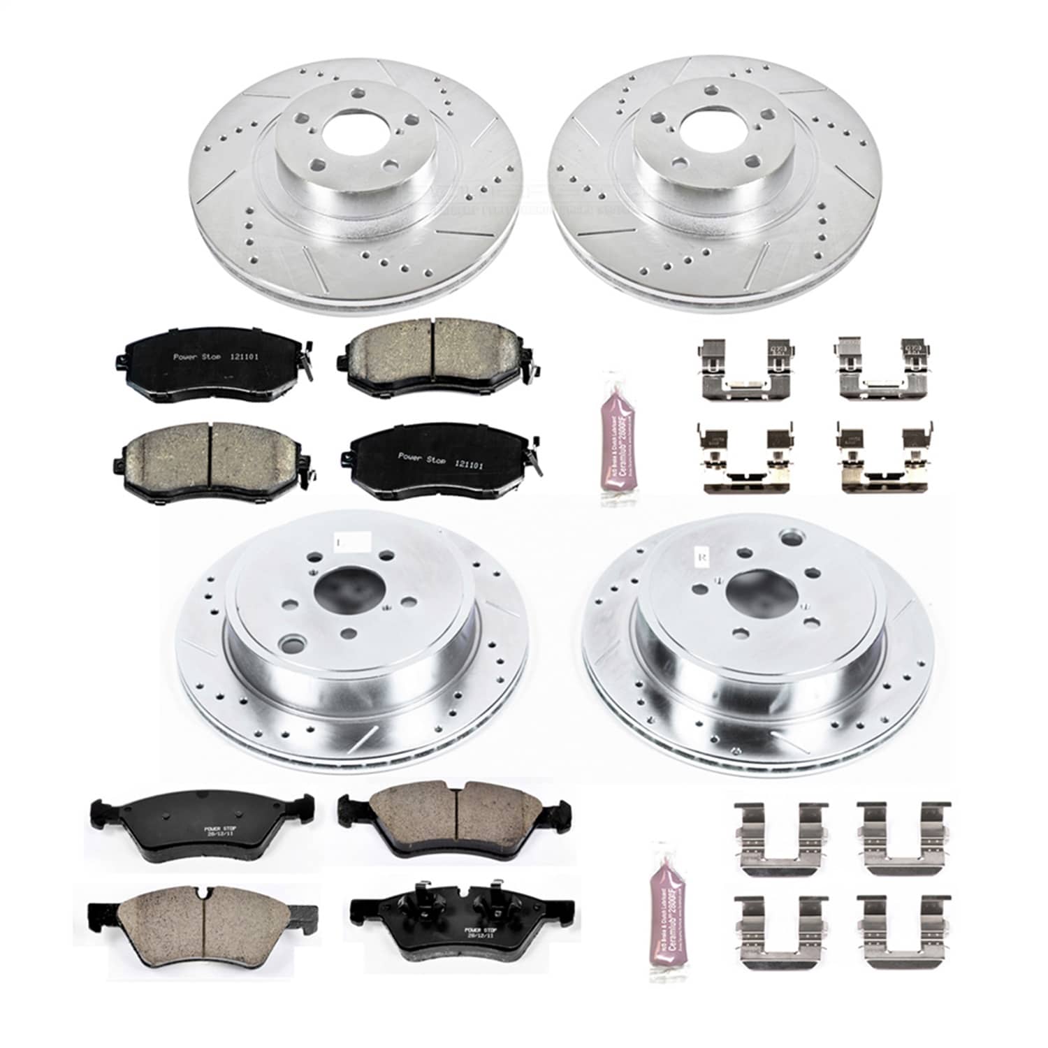 Power Stop - K6164 - Front and Rear - Disc Brake Pad and Rotor Kit