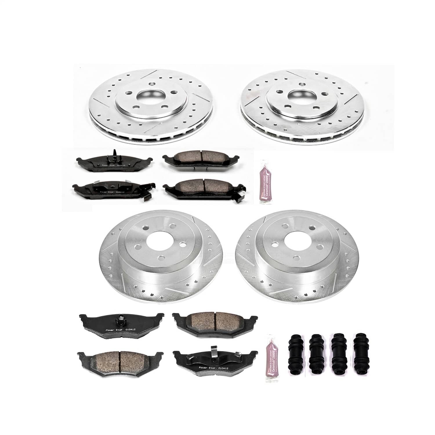 Power Stop - K6264 - Front and Rear - Disc Brake Pad and Rotor Kit