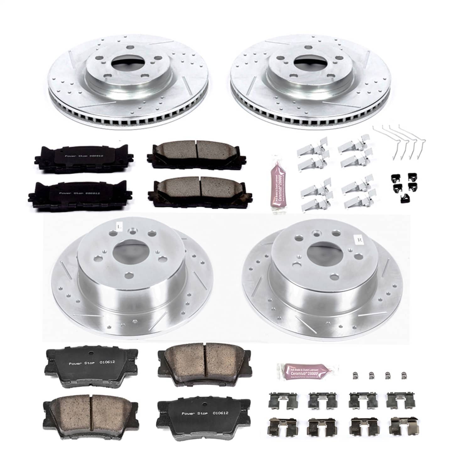 Power Stop - K6480 - Front and Rear - Disc Brake Pad and Rotor Kit