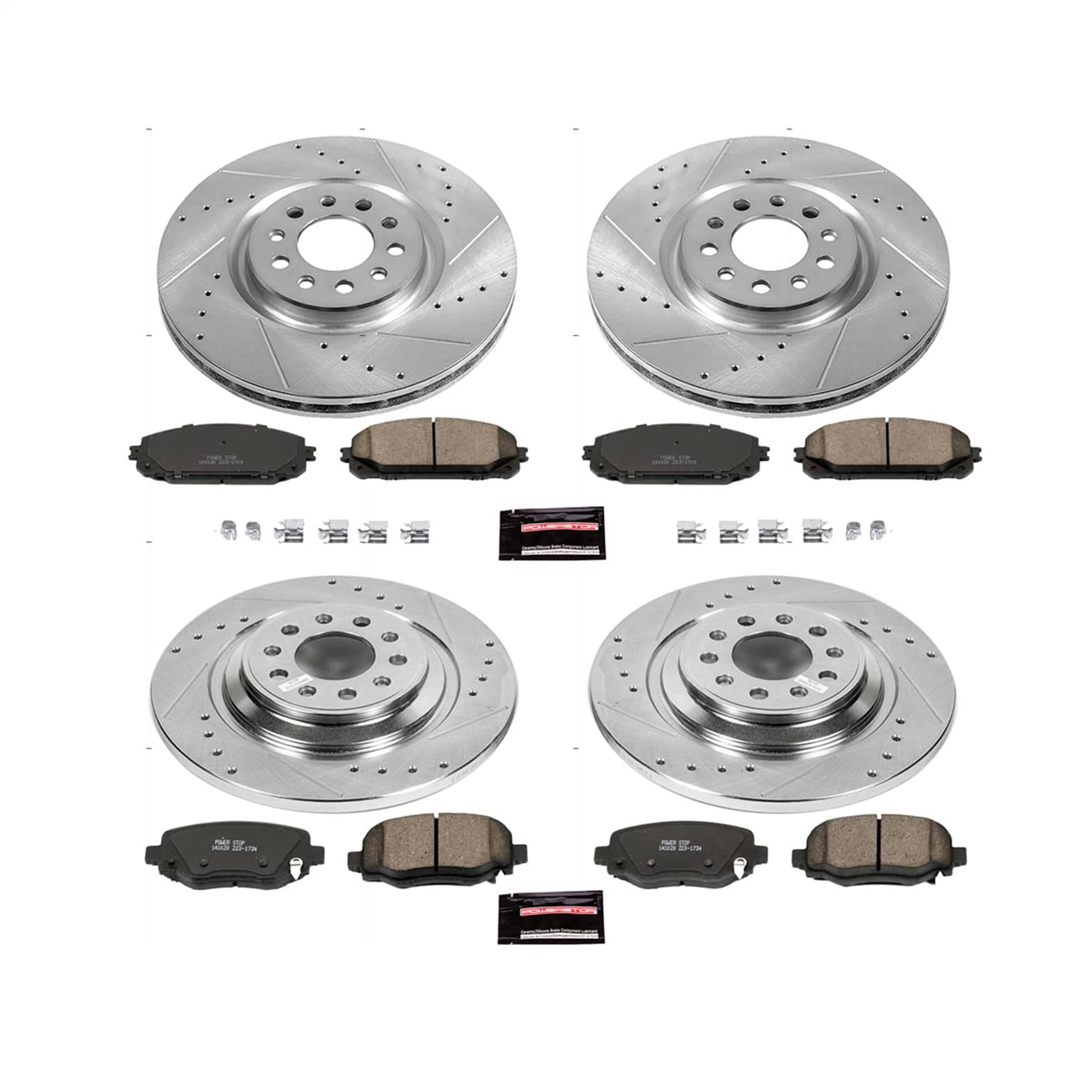 Power Stop - K6541 - Front and Rear - Disc Brake Pad and Rotor Kit