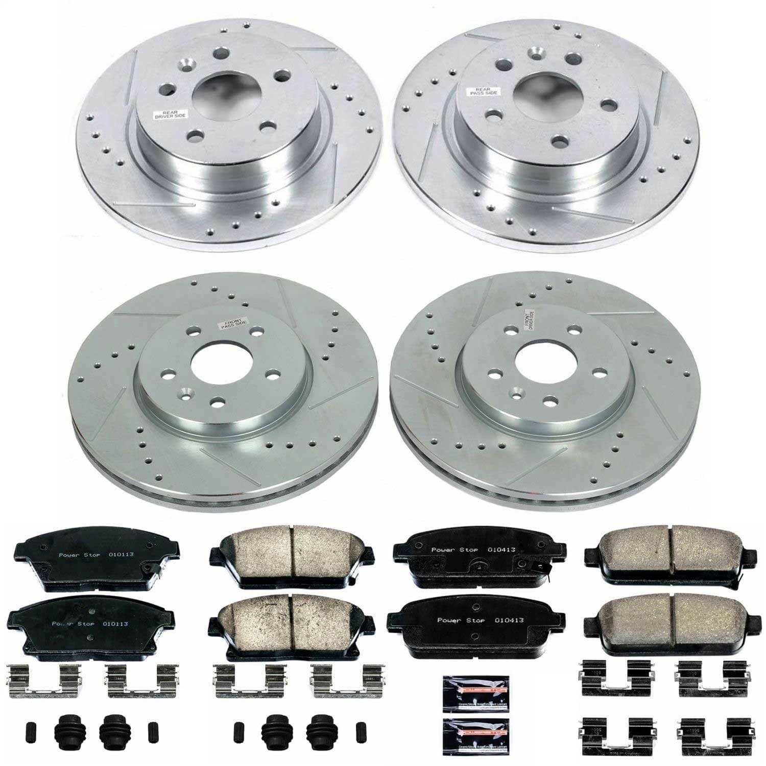 Power Stop - K6792 - Front and Rear - Disc Brake Pad and Rotor Kit