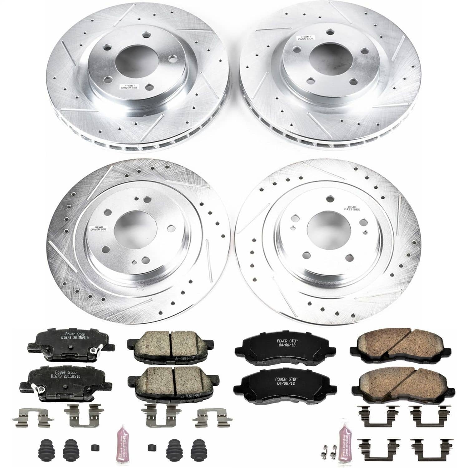 Power Stop - K6796 - Front and Rear - Disc Brake Pad and Rotor Kit