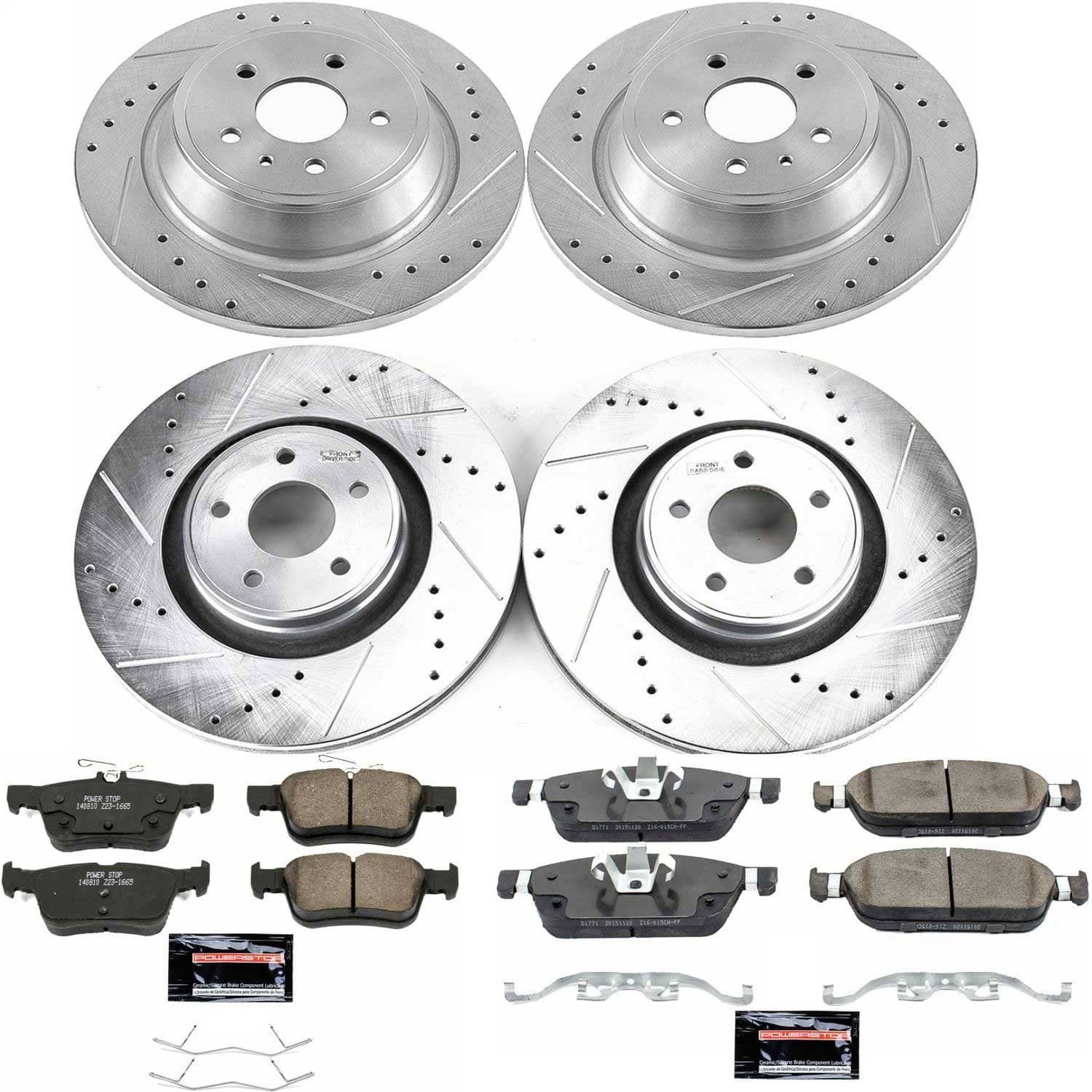 Power Stop - K7418 - Front and Rear - Disc Brake Pad and Rotor Kit