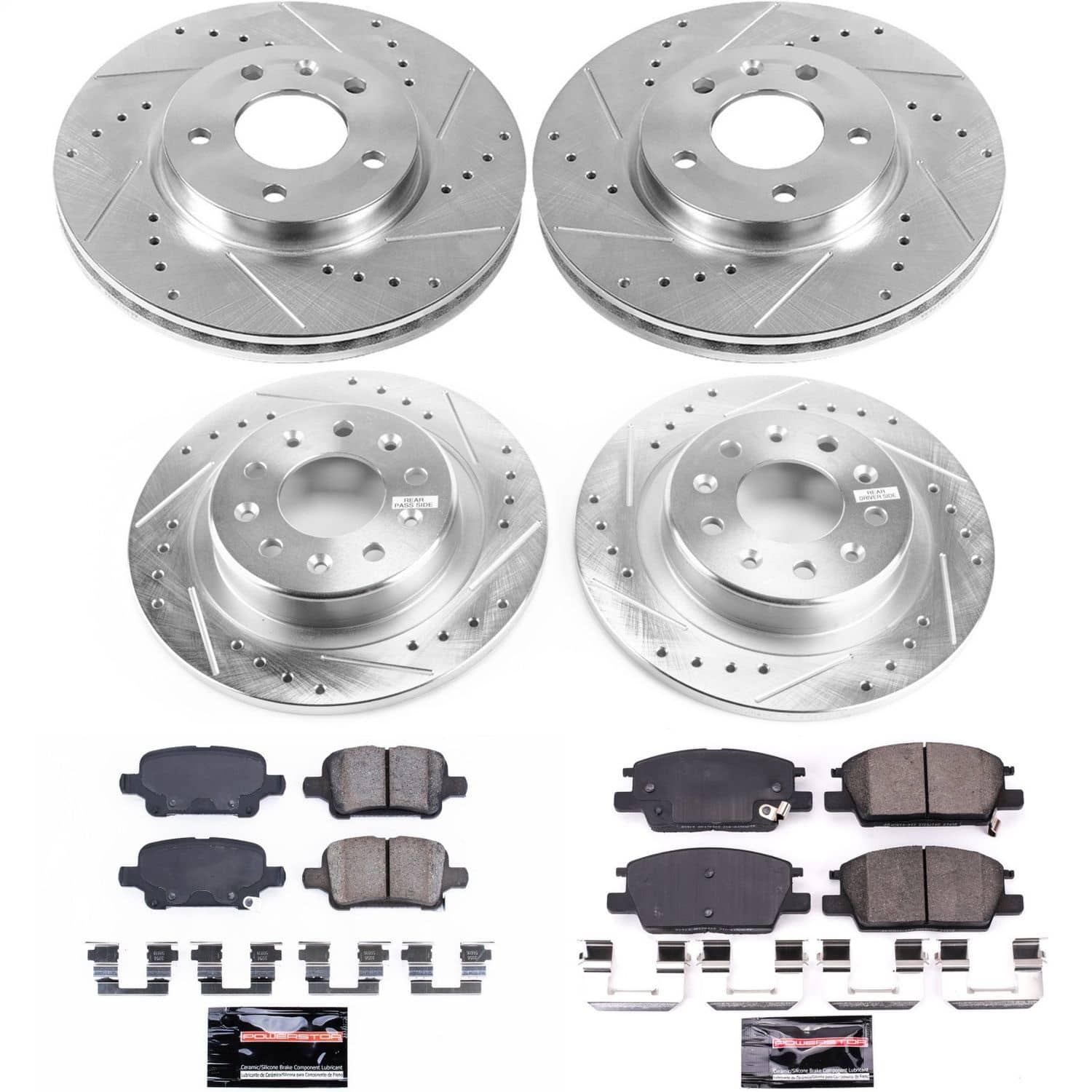 Power Stop - K7566 - Front and Rear - Disc Brake Pad and Rotor Kit
