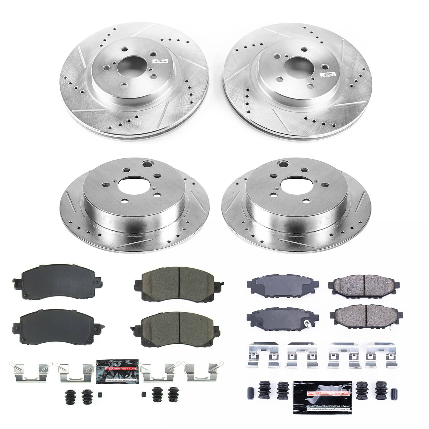 Power Stop - K7927 - Front and Rear - Disc Brake Pad and Rotor Kit
