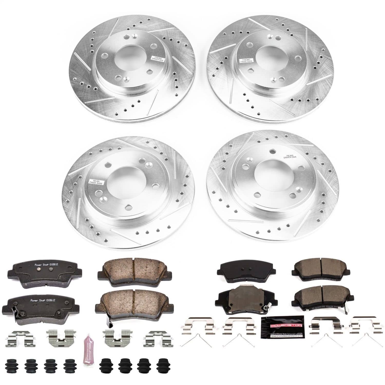 Power Stop - K7929 - Front and Rear - Disc Brake Pad and Rotor Kit