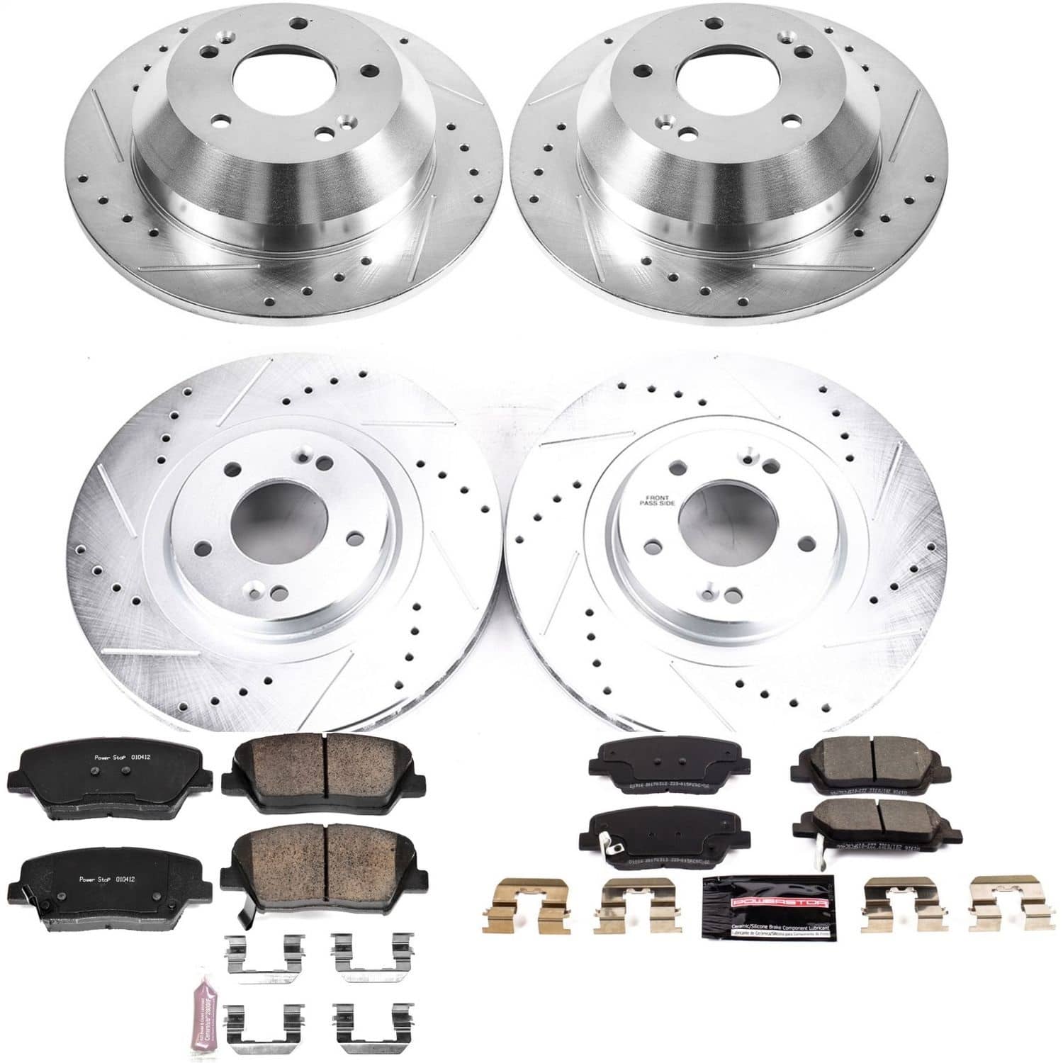 Power Stop - K8009 - Front and Rear - Disc Brake Pad and Rotor Kit