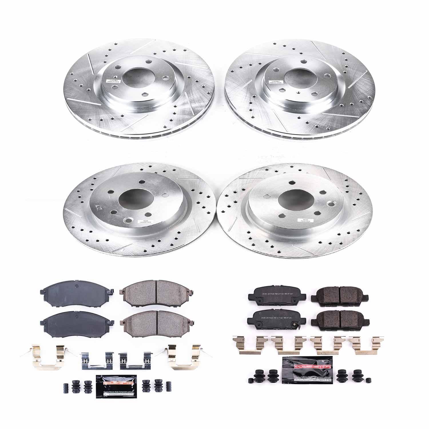 Power Stop - K8060 - Front and Rear - Disc Brake Pad and Rotor Kit