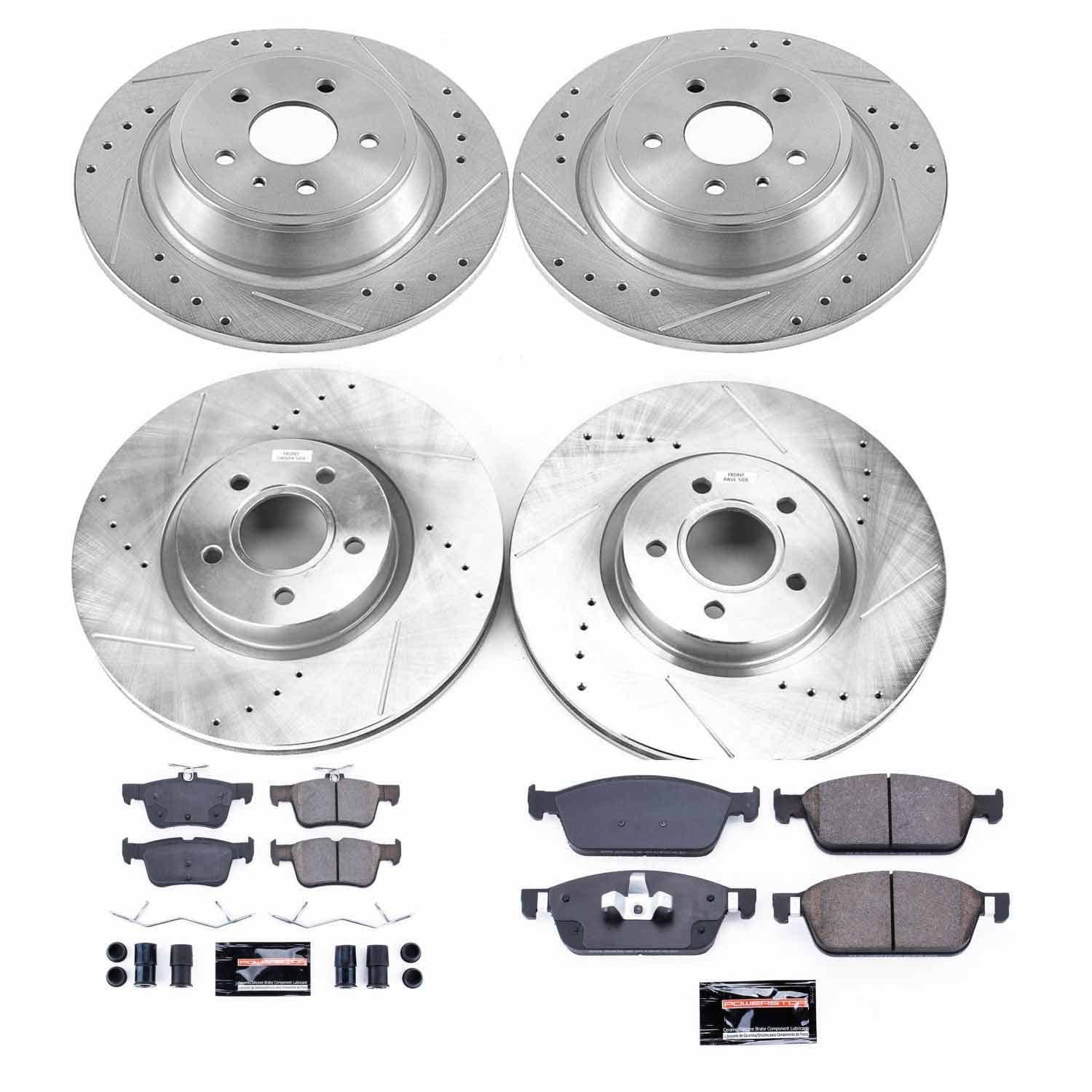 Power Stop - K8390 - Front and Rear - Disc Brake Pad and Rotor Kit