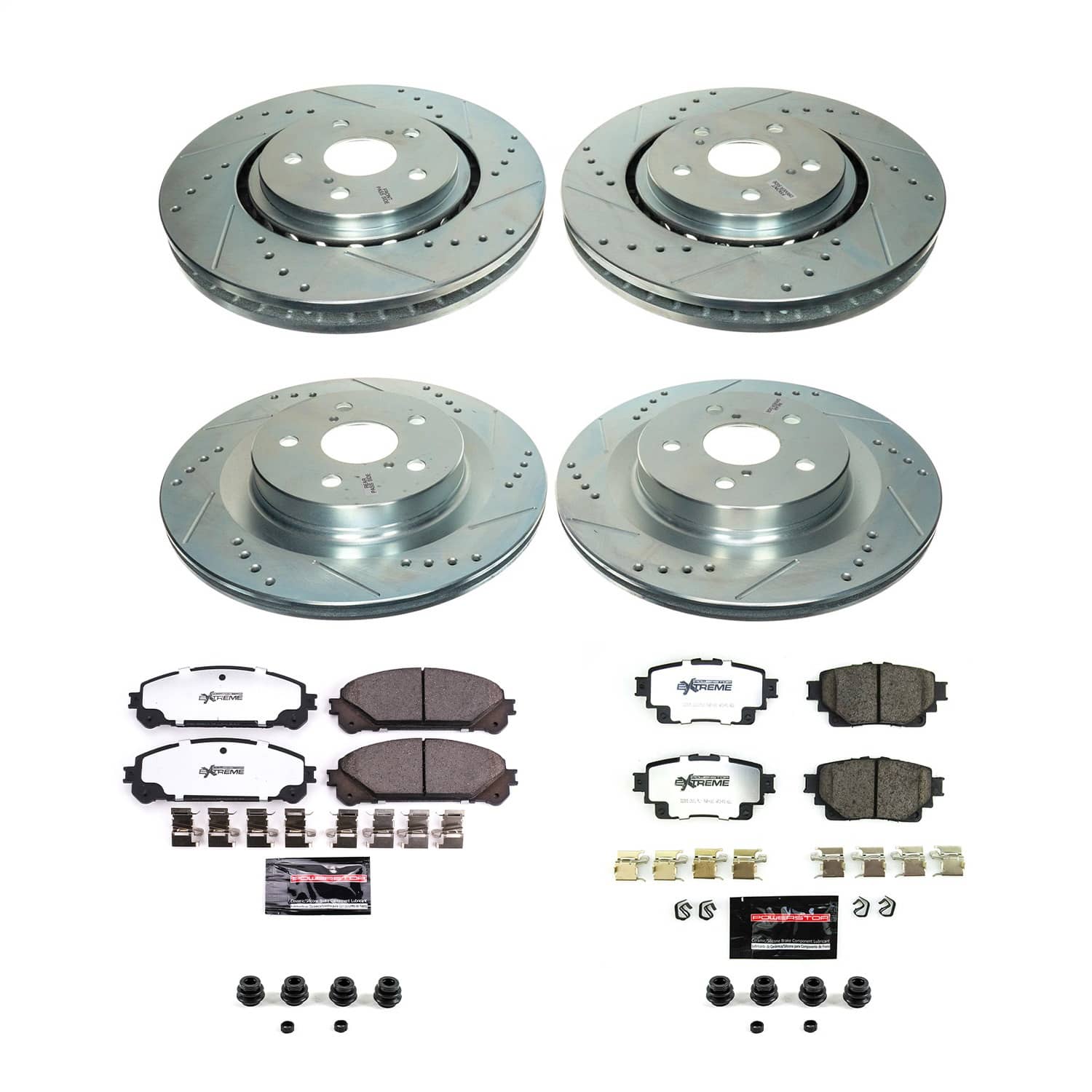 Power Stop - K8736-36 - Front and Rear - Disc Brake Pad and Rotor Kit