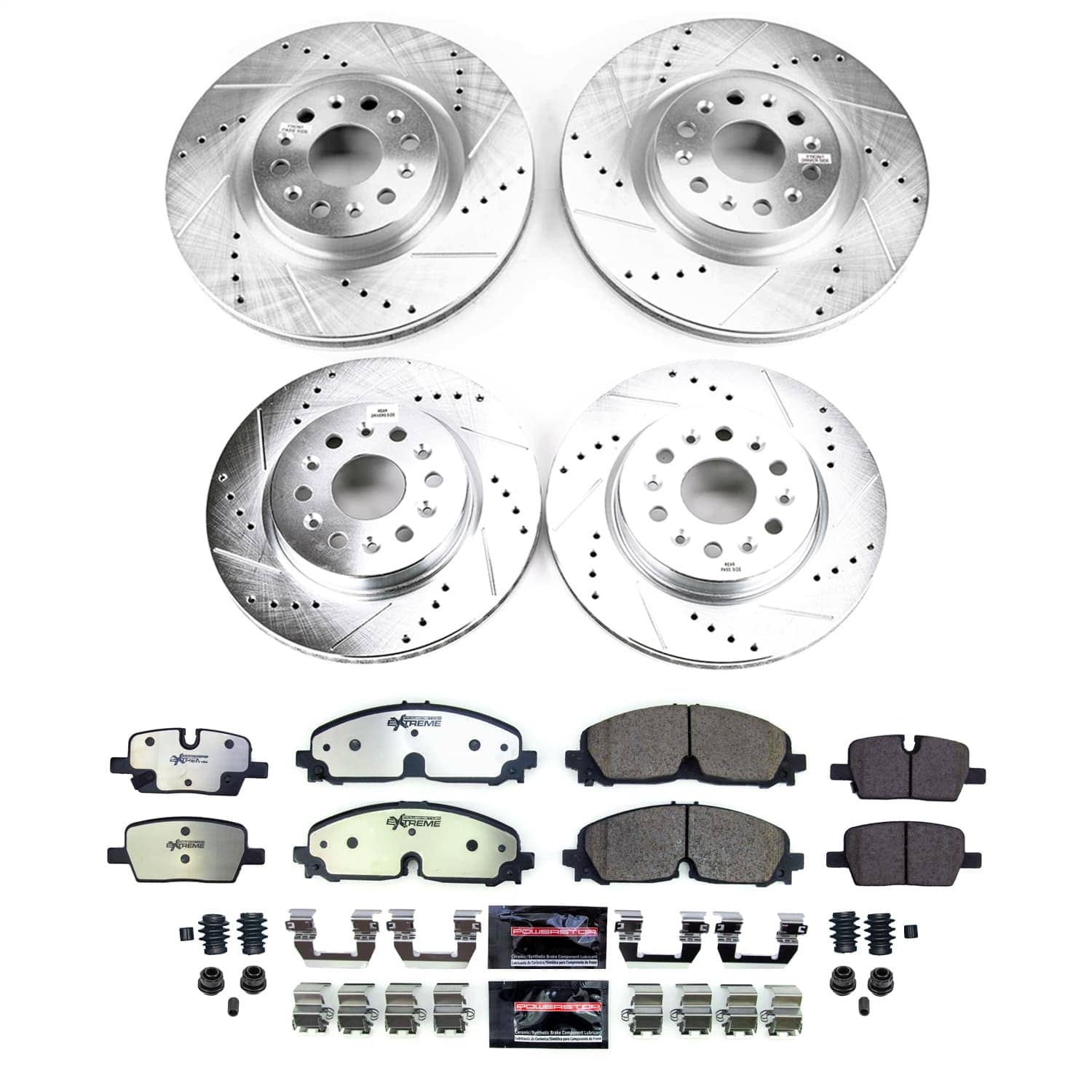 Power Stop - K8796-36 - Front and Rear - Disc Brake Pad and Rotor Kit