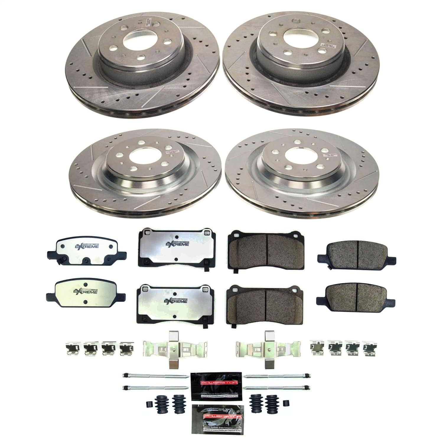 Power Stop - K8904-26 - Front and Rear - Disc Brake Pad and Rotor Kit